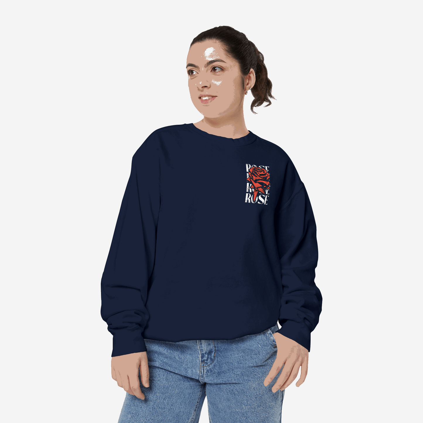 Rose Graphic Unisex Crewneck Sweatshirt