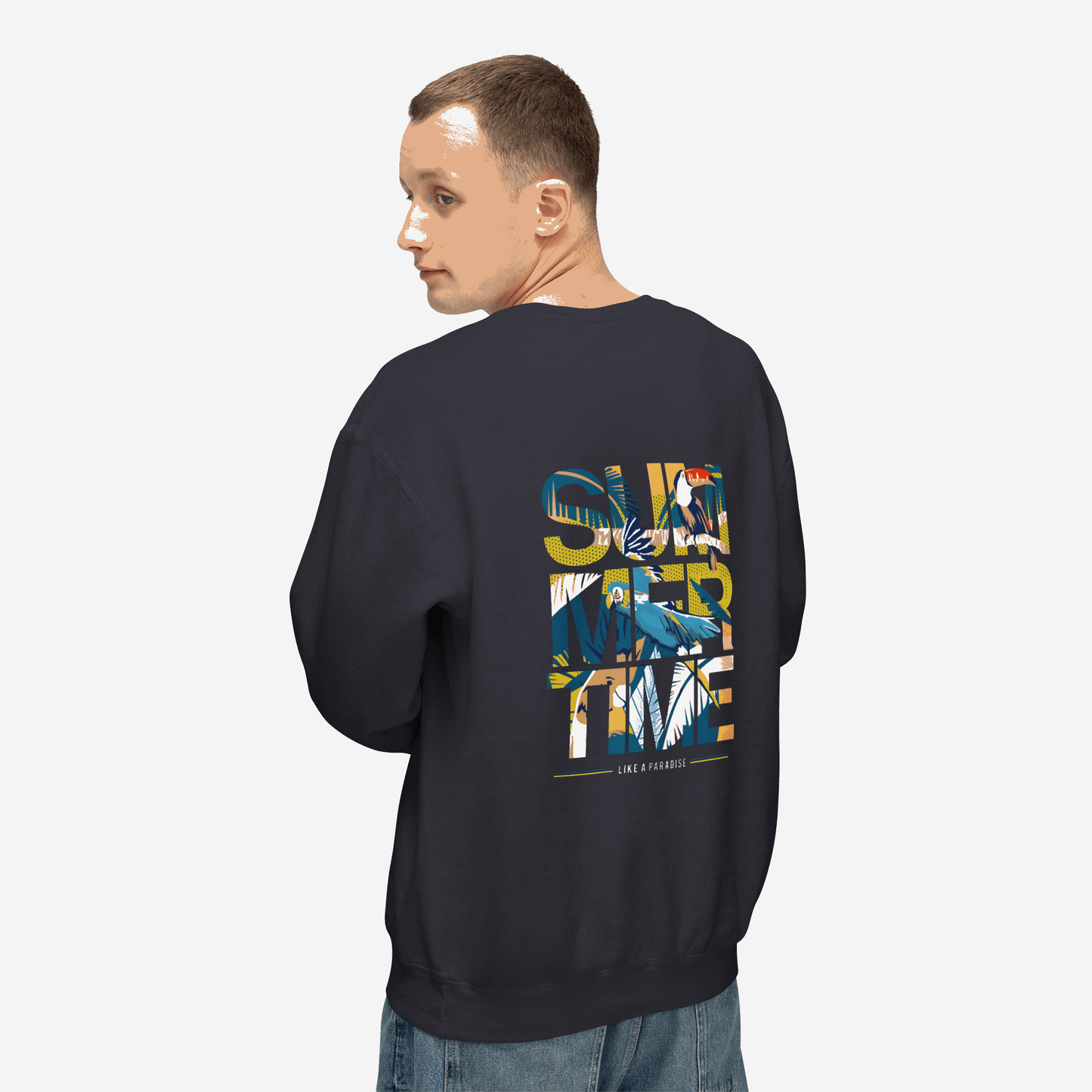 Summertime Vibe Unisex Heavy Crewneck Sweatshirt