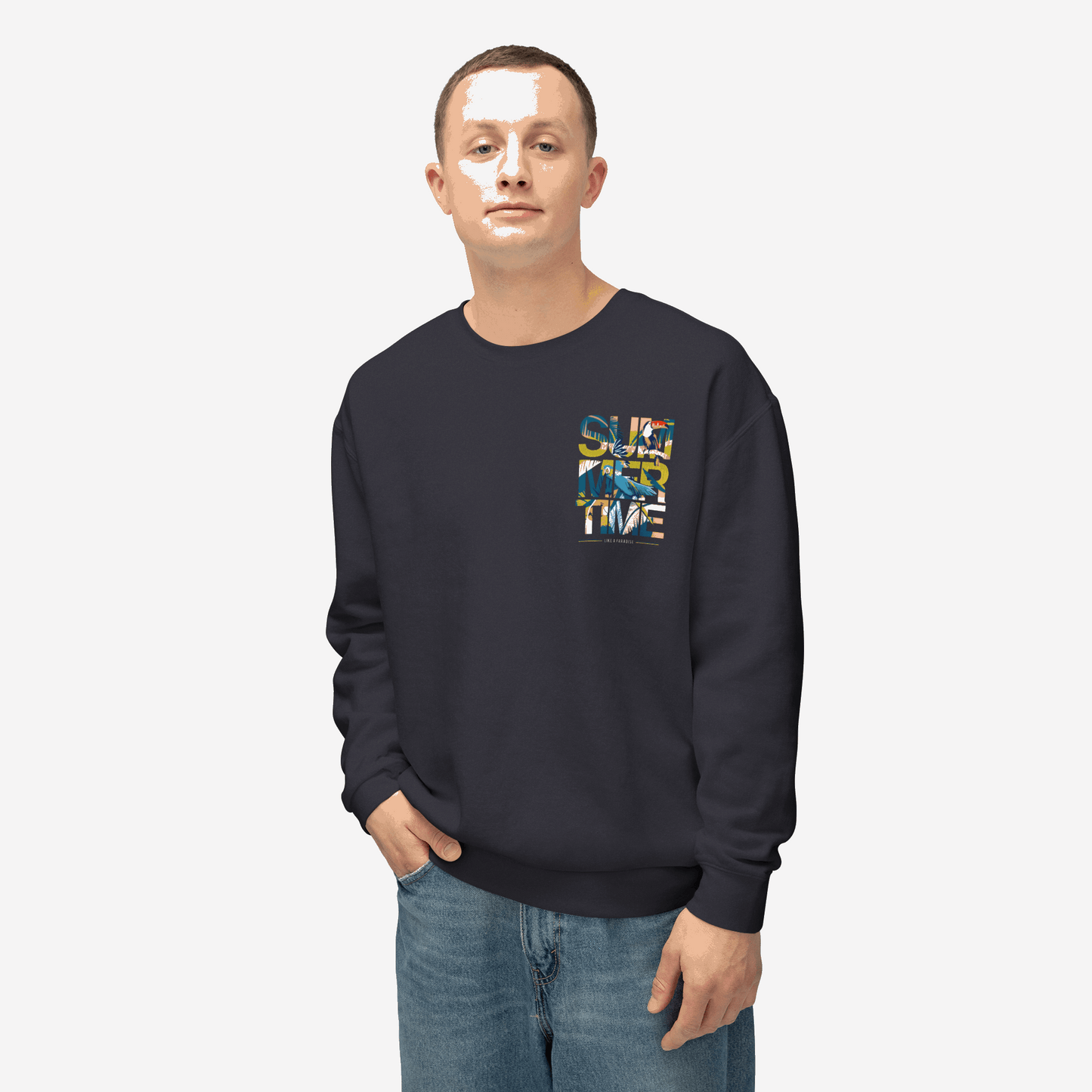 Summertime Vibe Unisex Heavy Crewneck Sweatshirt