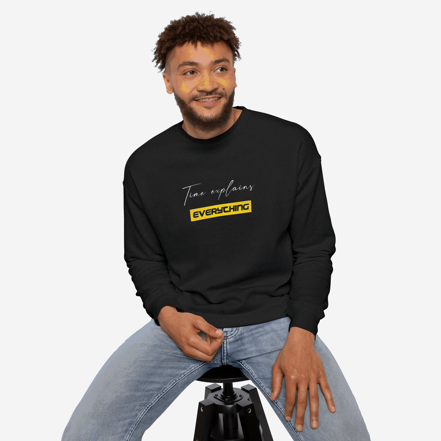 Unisex Crewneck Sweatshirt - "Time Explains Everything"