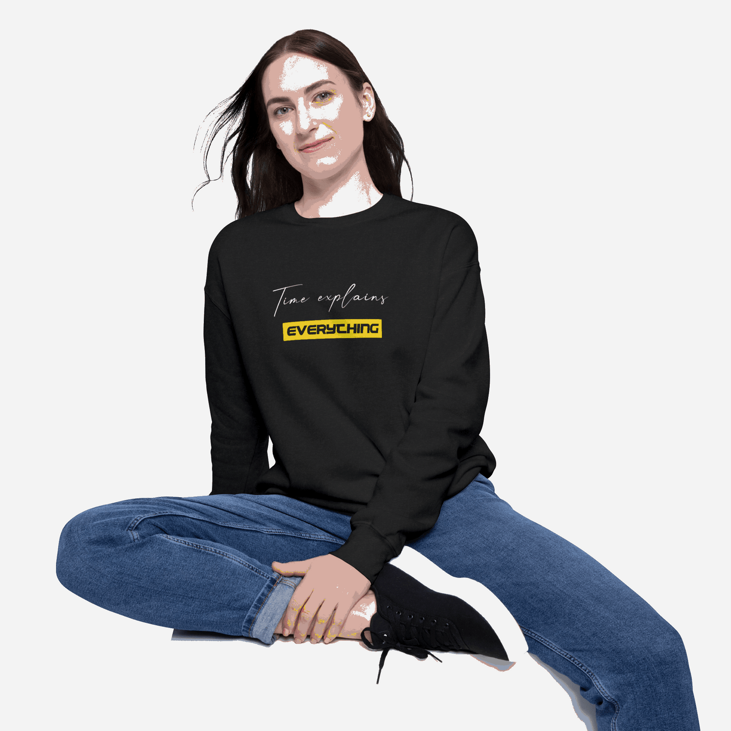 Unisex Crewneck Sweatshirt - "Time Explains Everything"