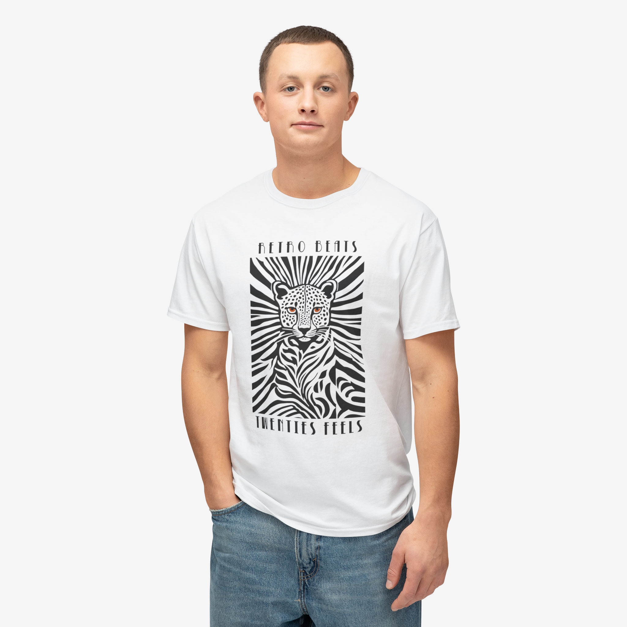 Retro Beats Cotton Tee - Twenties Feels T-Shirt