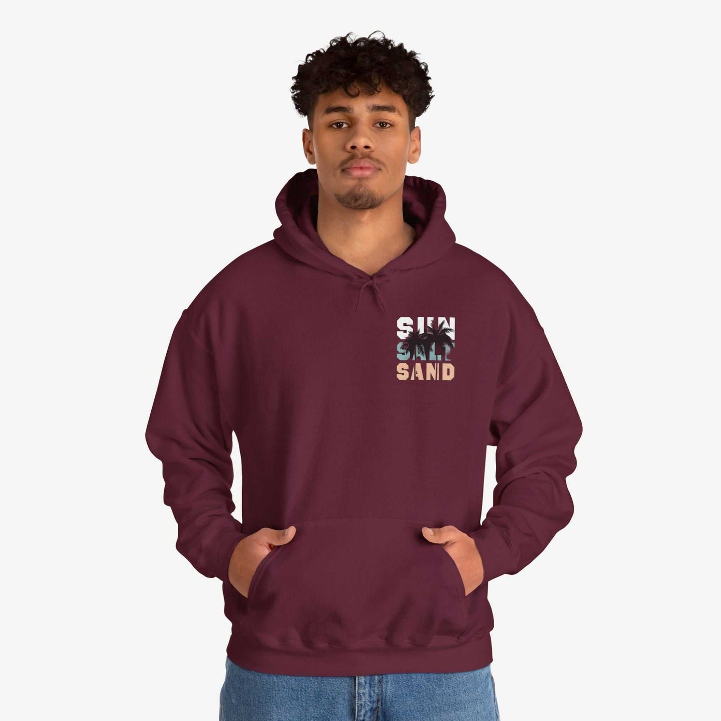 Santa Monica Surf Hoodie with Palm Tree Design