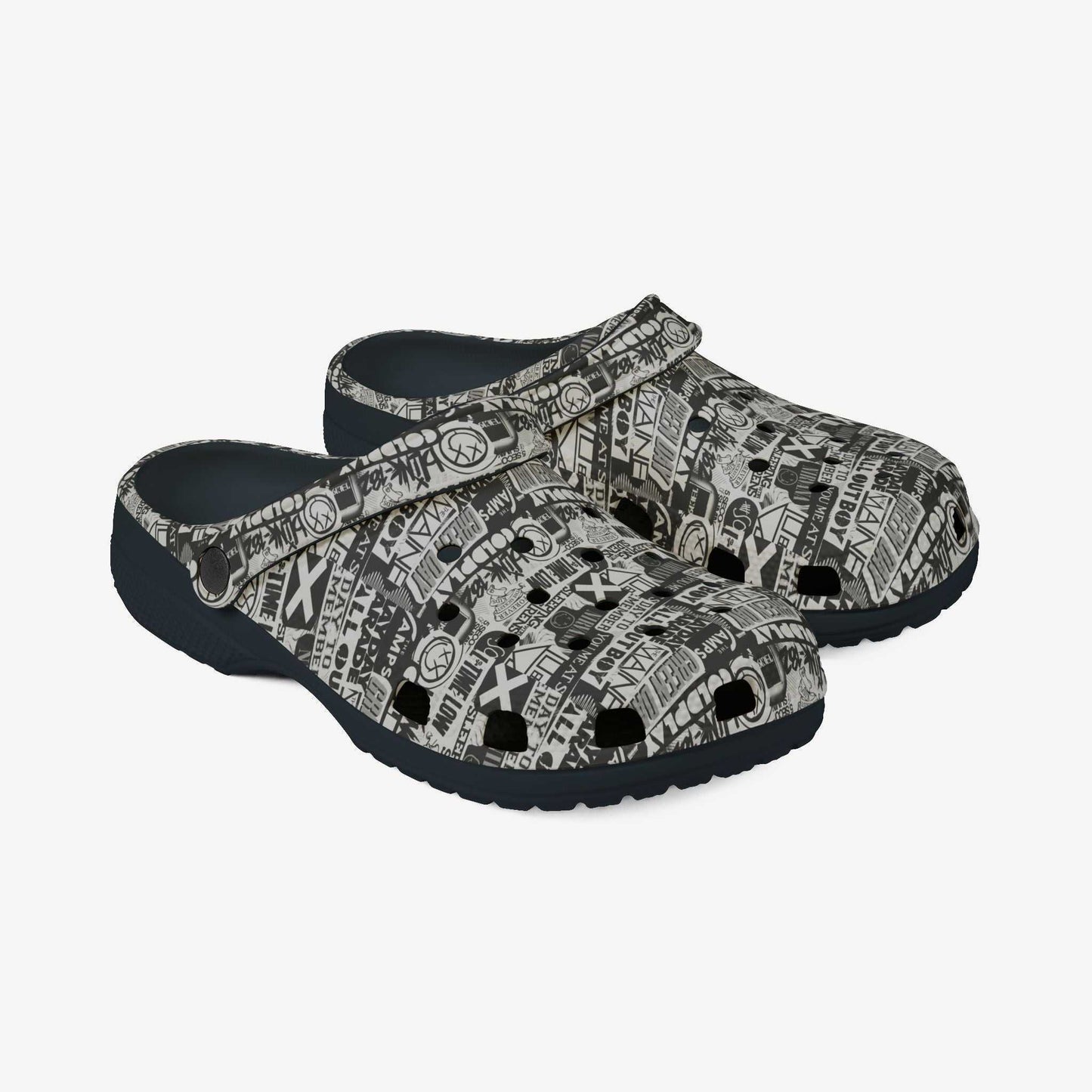 Trendy Clogs with Graffiti Design