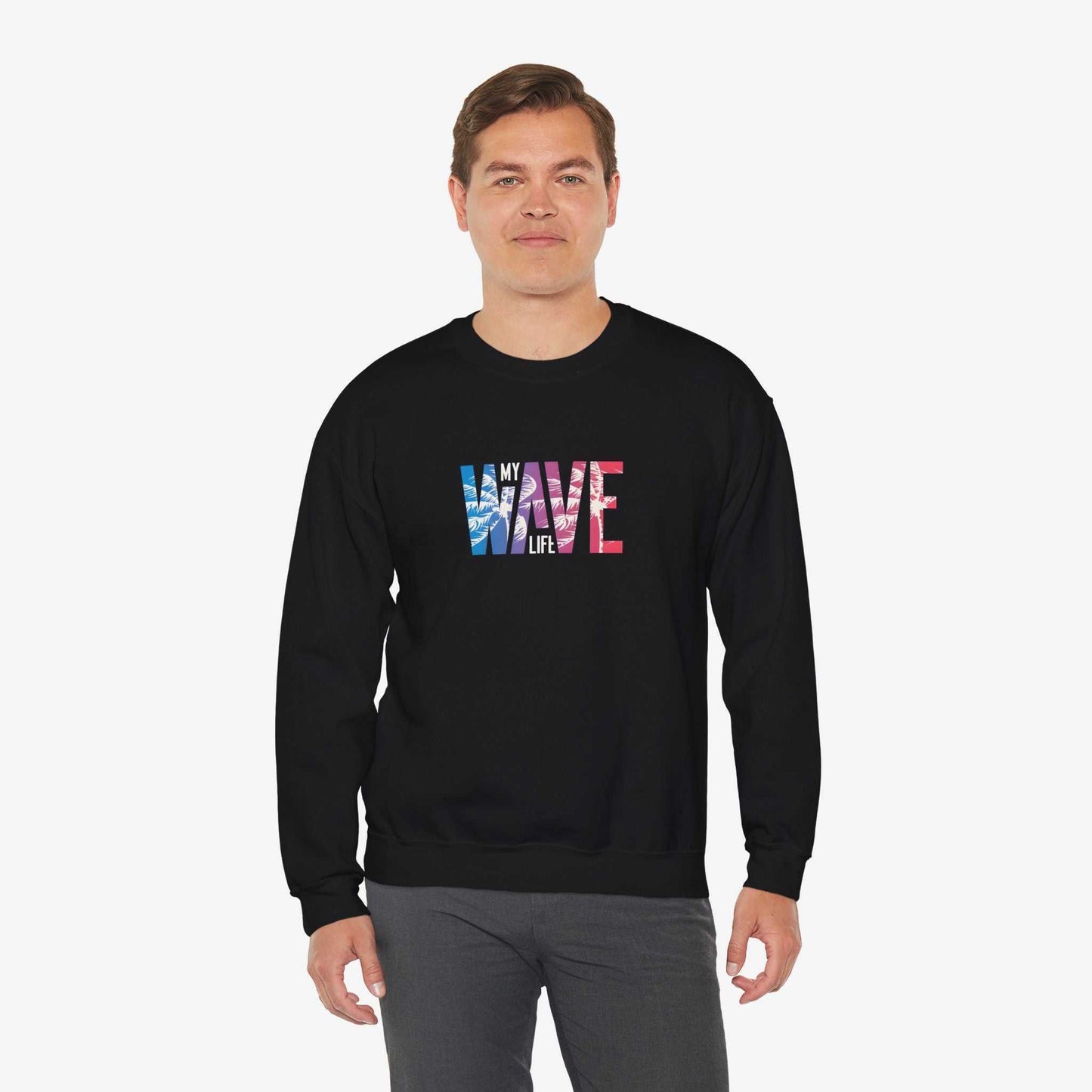 Unisex Heavy Blend™ Wave Sweatshirt - Cozy Ocean Vibe Apparel for Beach Lovers