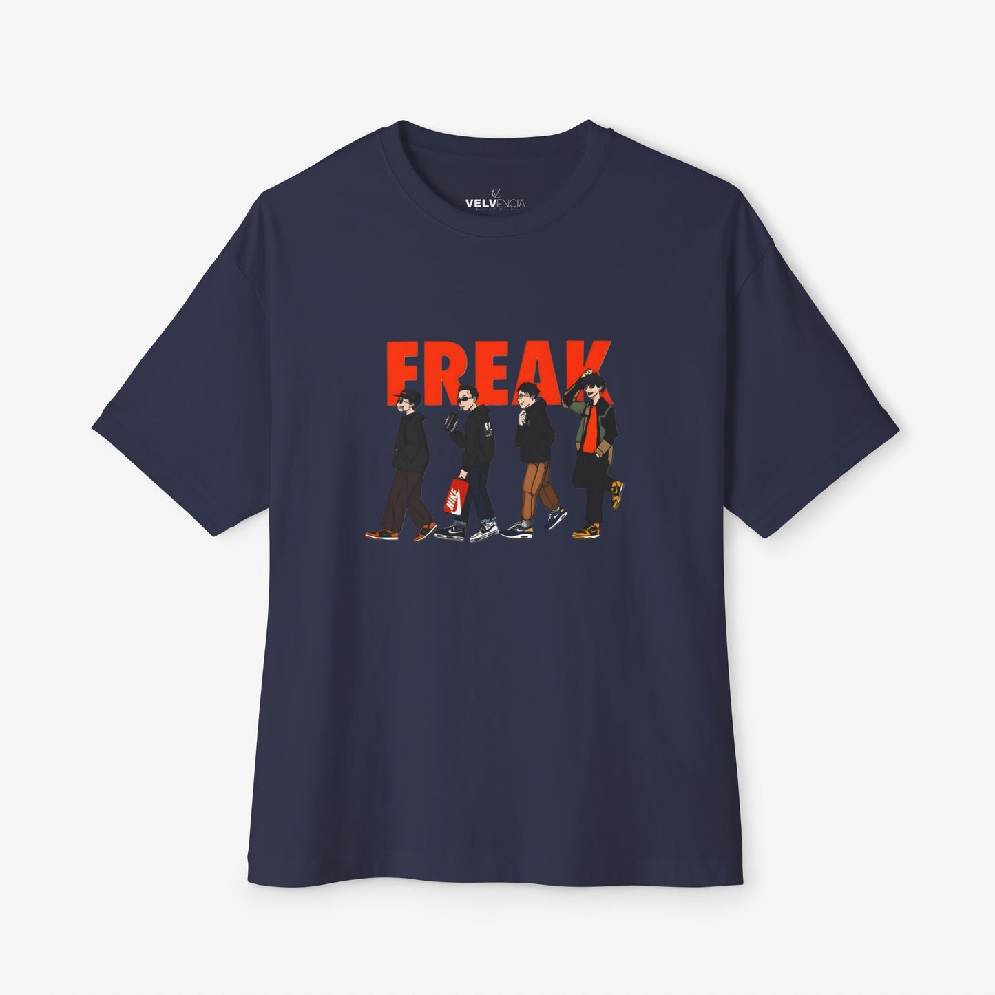 Freak Graphic Unisex Oversized Boxy Tee - Trendy Streetwear Style