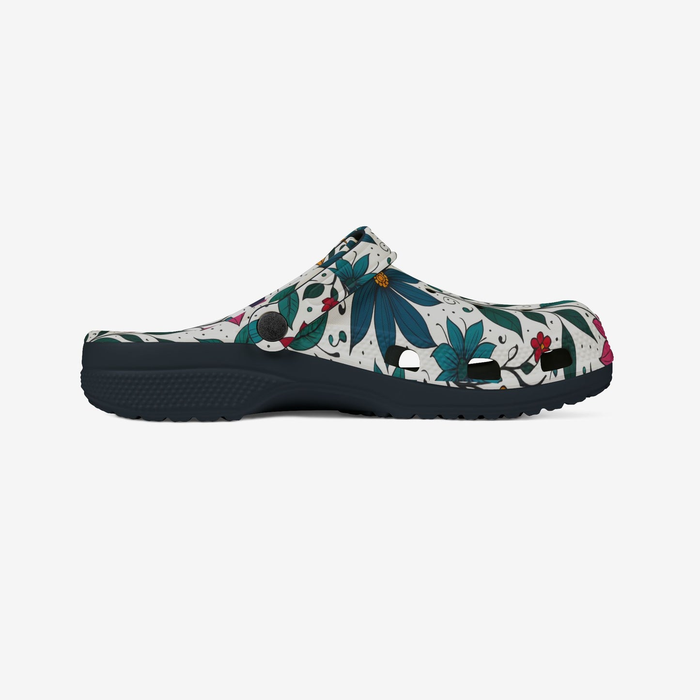 Flowers Print Clogs