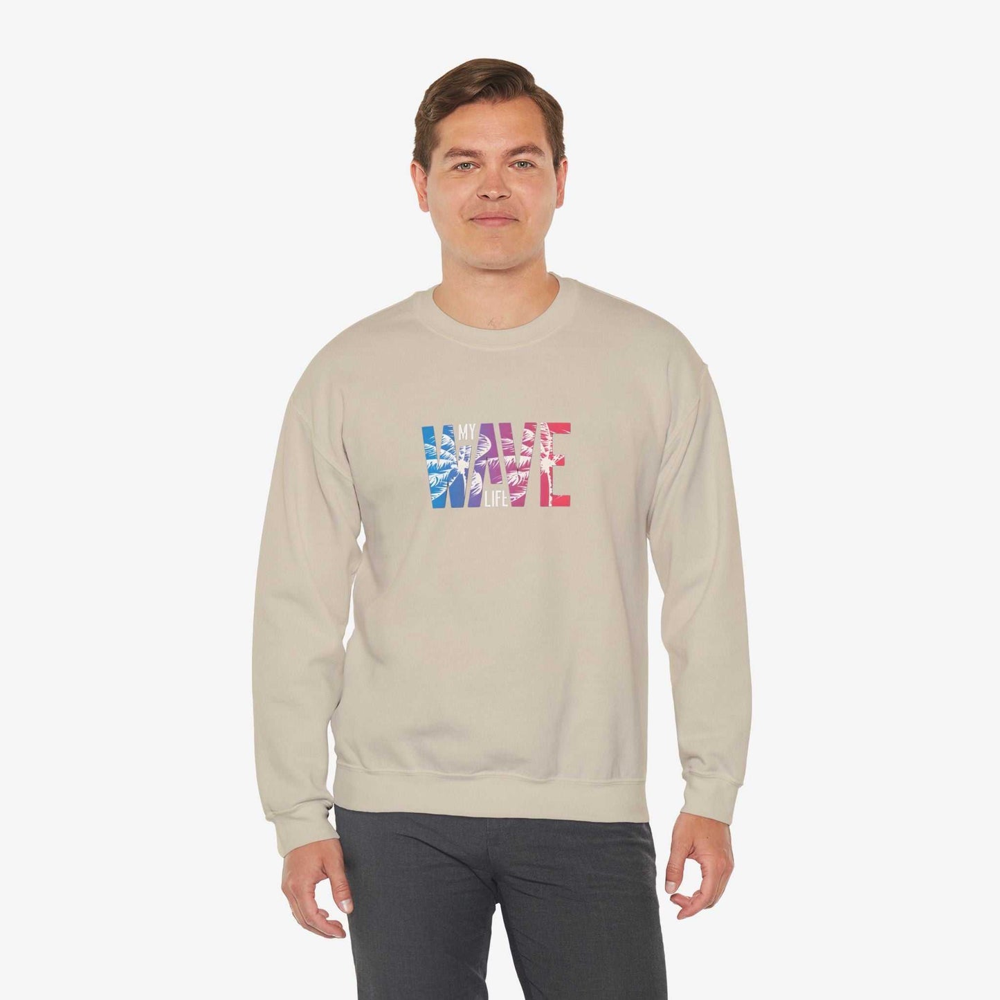 Unisex Heavy Blend™ Wave Sweatshirt - Cozy Ocean Vibe Apparel for Beach Lovers