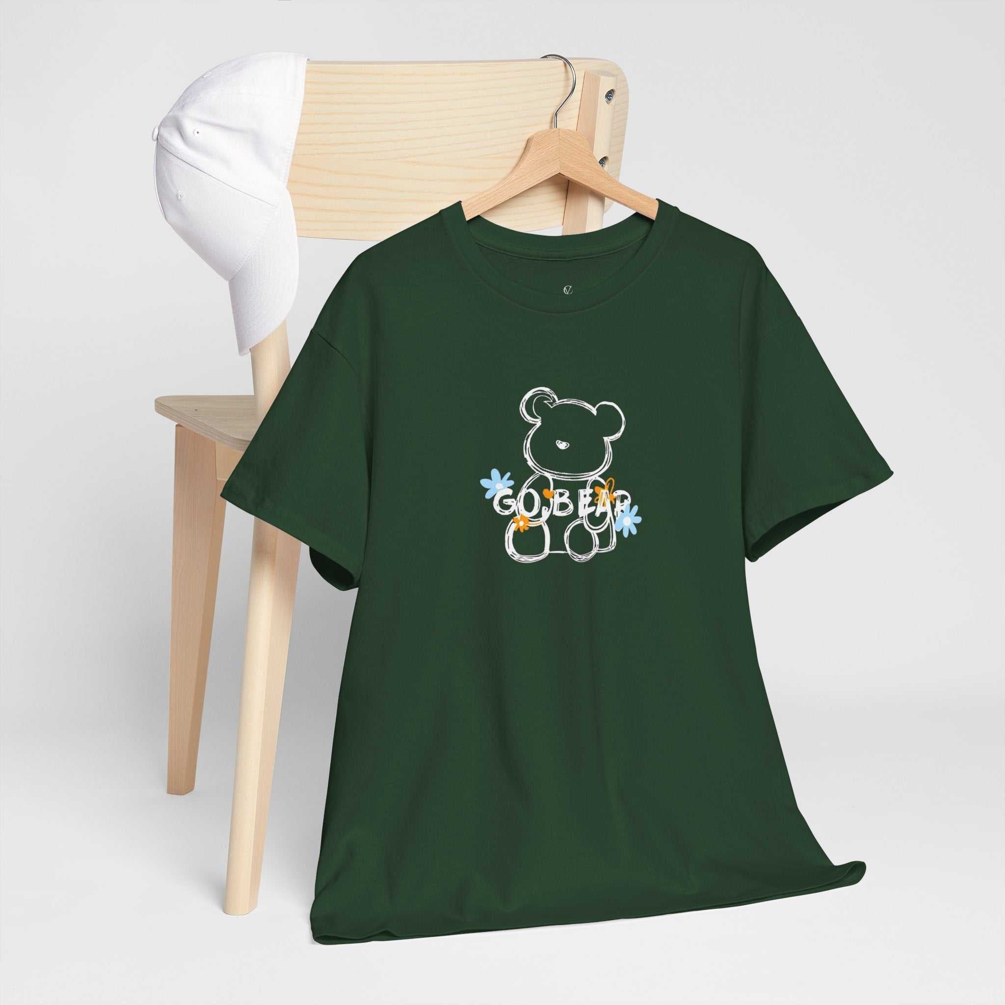 Cute Teddy Bear Graphic Unisex Heavy Cotton Tee