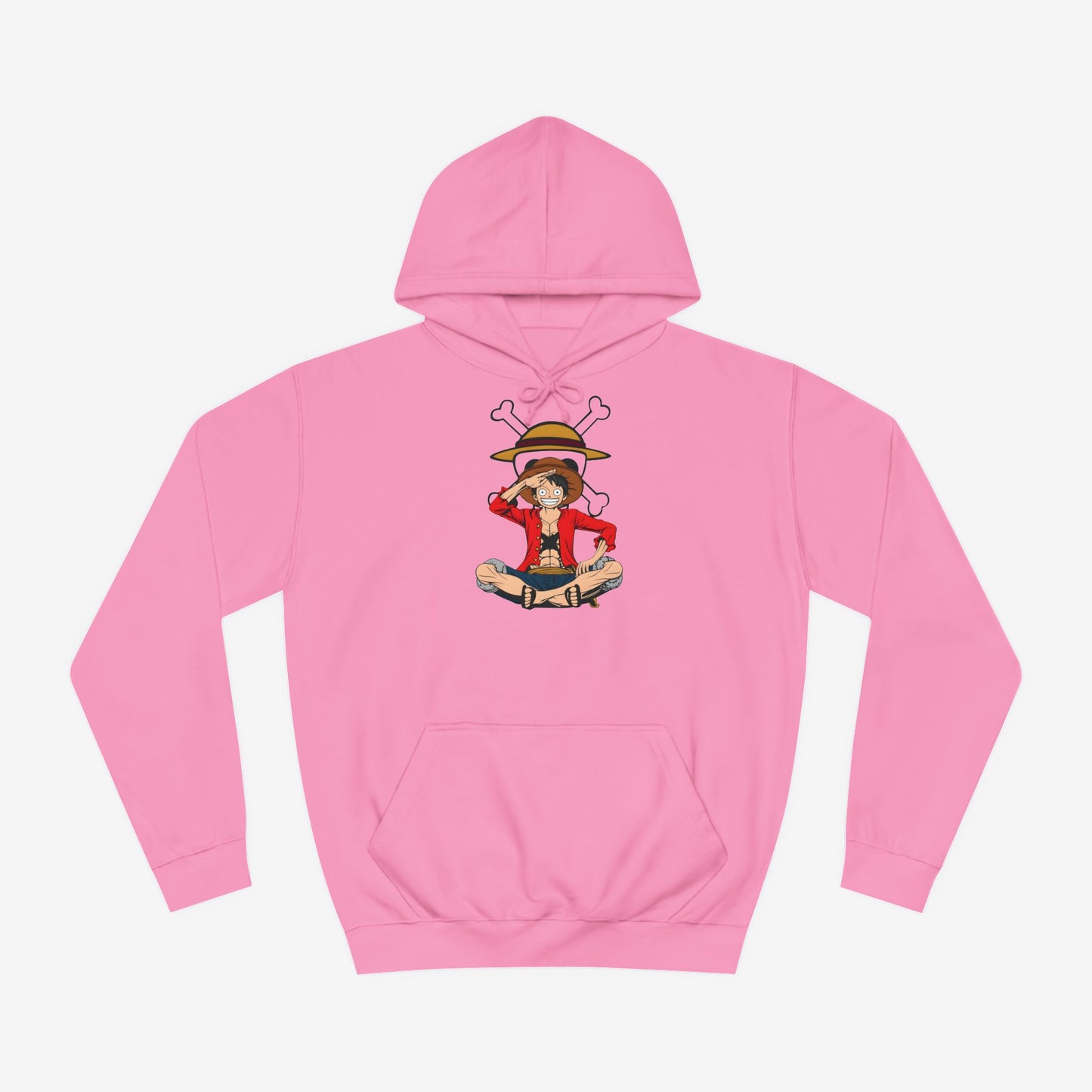 Luffy Custom Hoodie Candyfloss Pink XS
