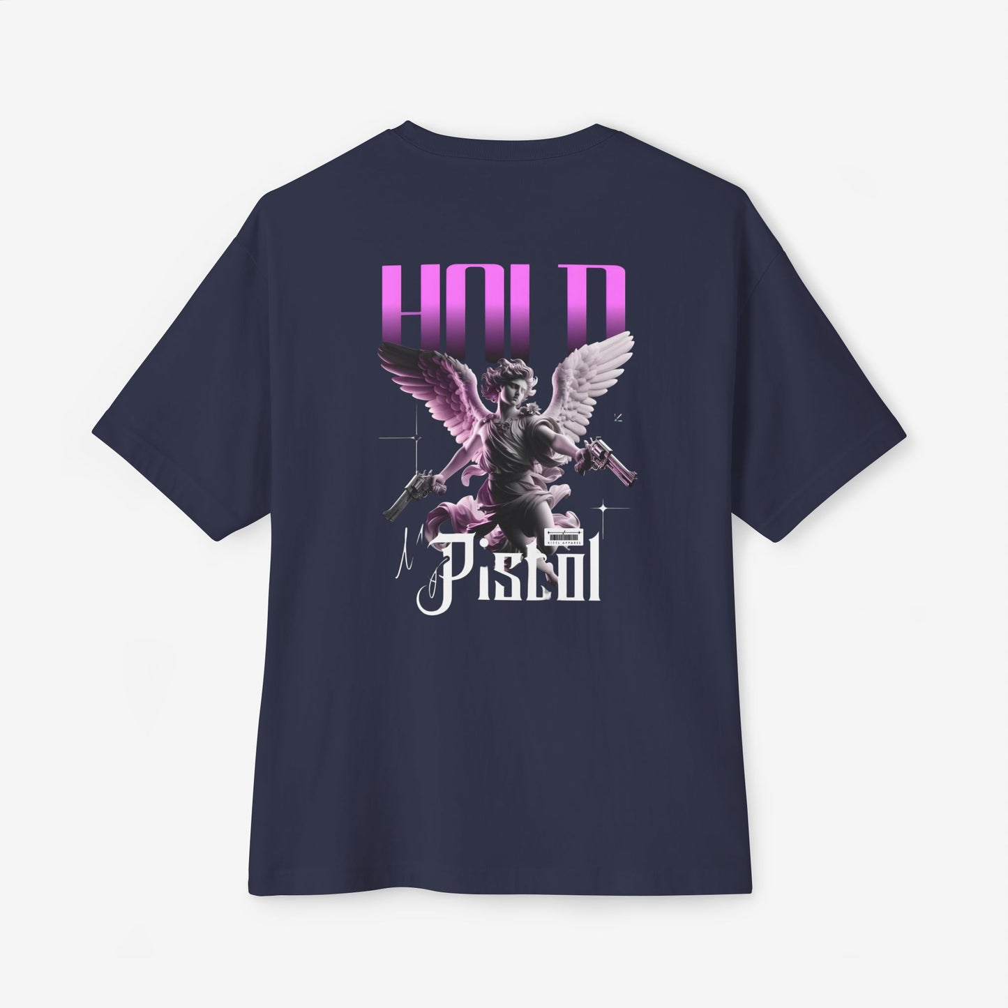Oversized Tee - "Hold Pistol" Graphic T-Shirt