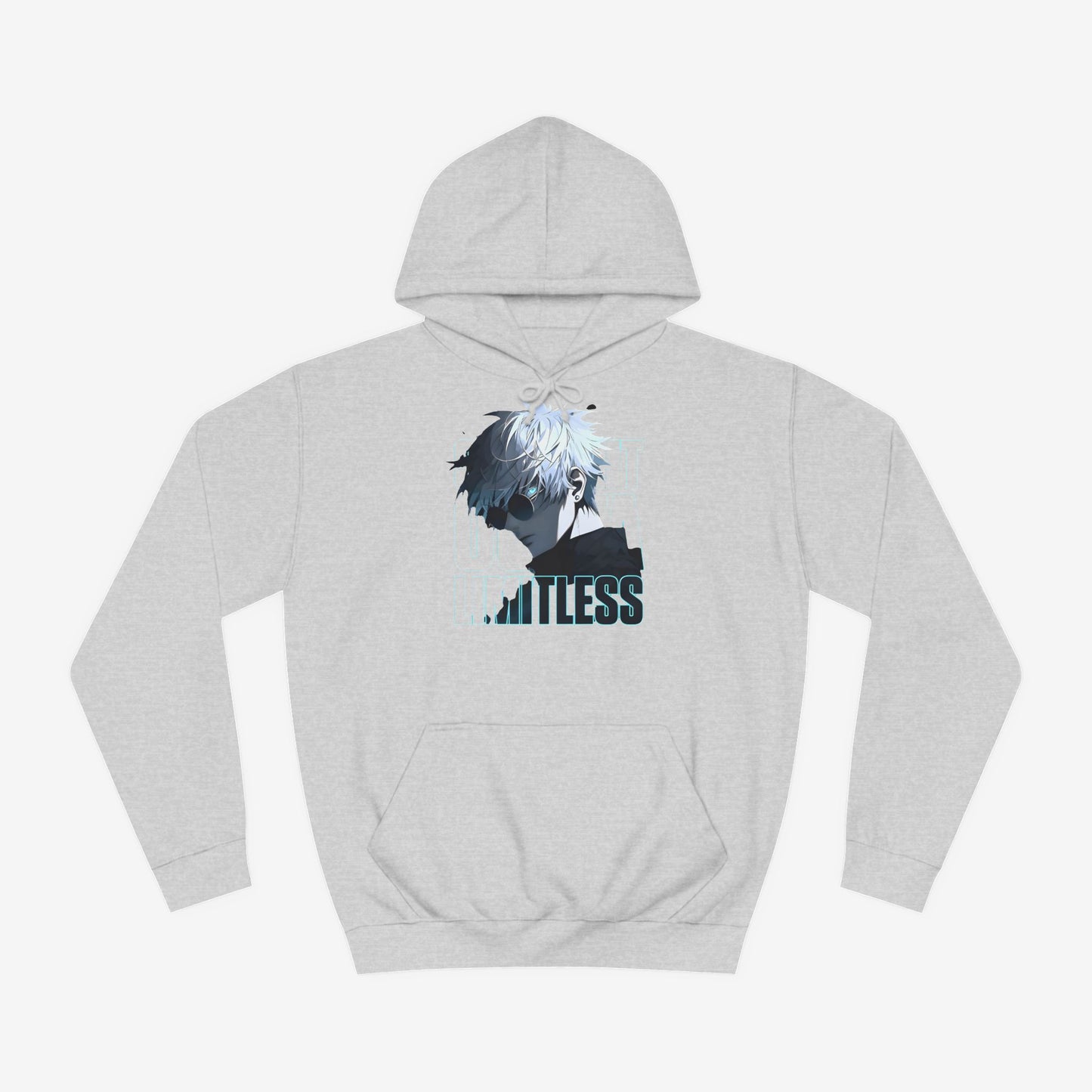 Anime Graphic Hoodie Heather Grey XS
