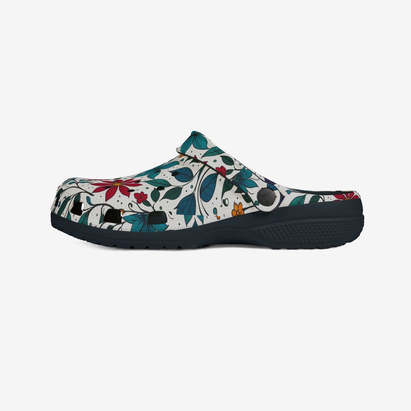 Flowers Print Clogs