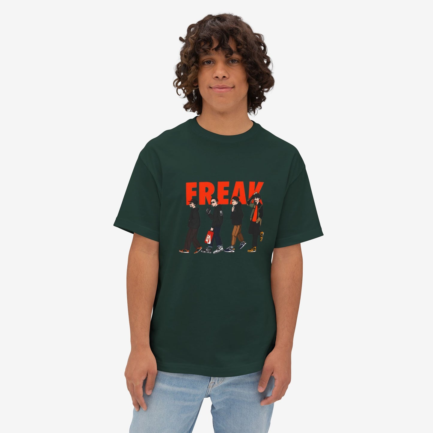 Freak Graphic Unisex Oversized Boxy Tee - Trendy Streetwear Style