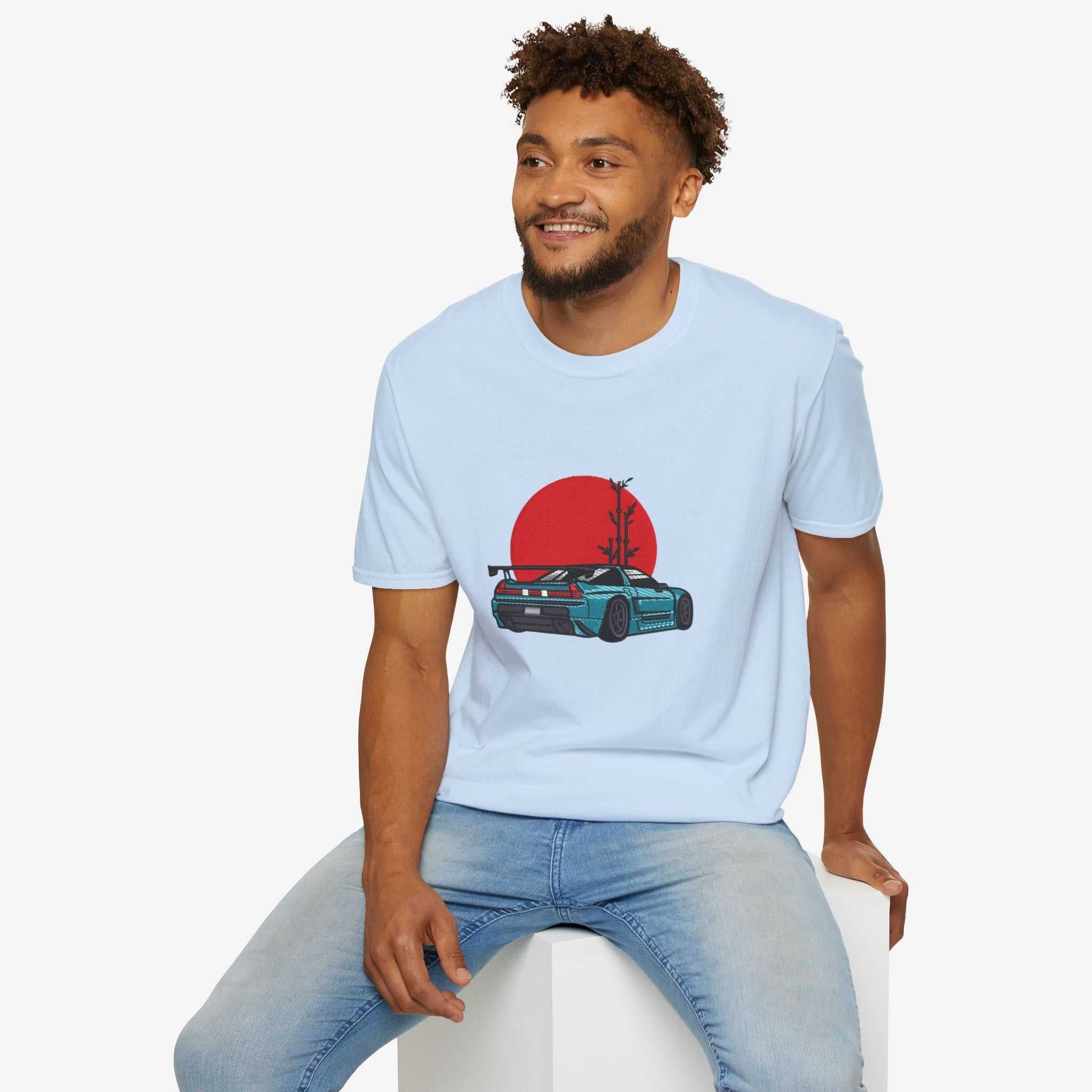 Retro Car Graphic Unisex T-Shirt - Vintage Sunset Design