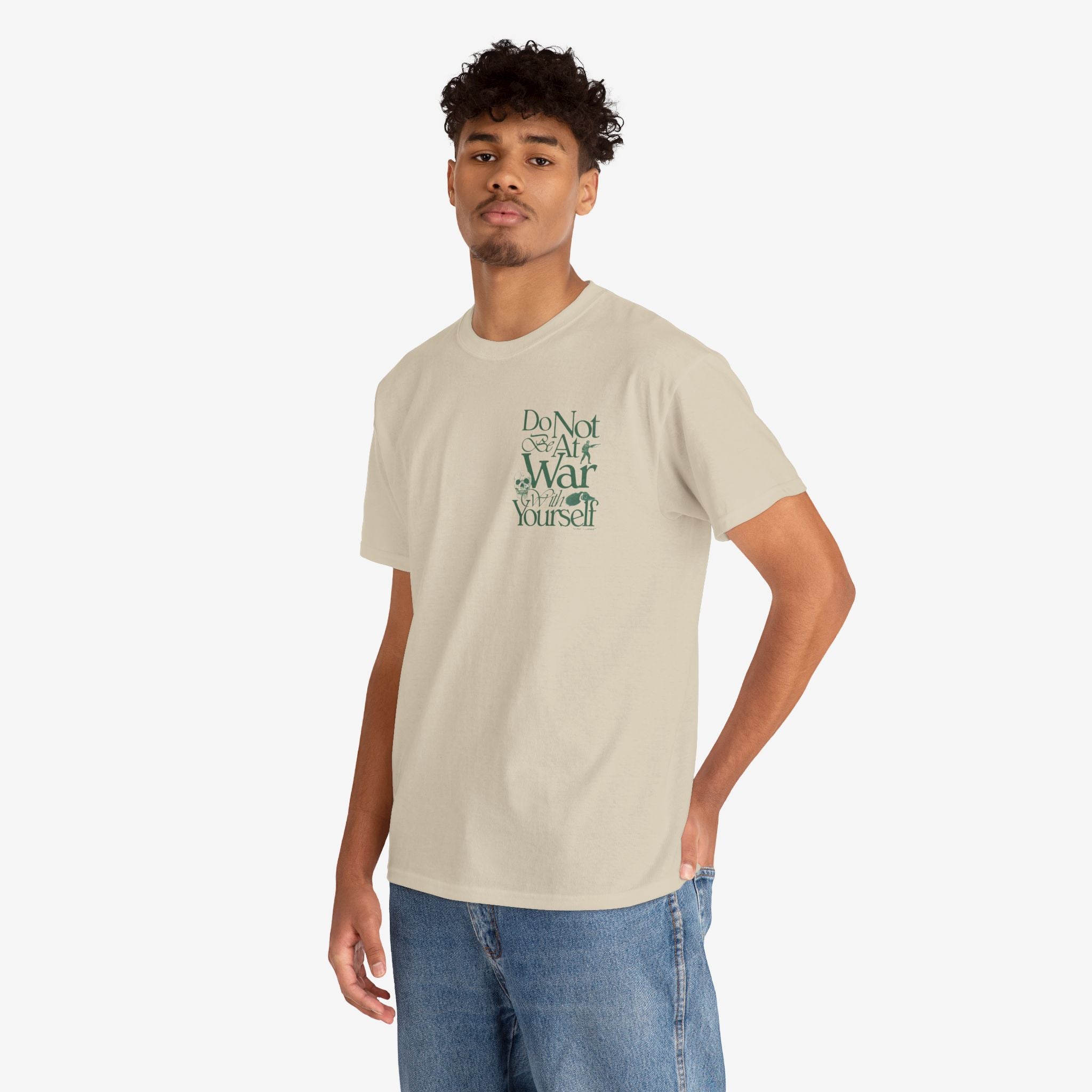 Unisex Heavy Cotton Tee - 'Do Not War With Yourself' Graphic Shirt