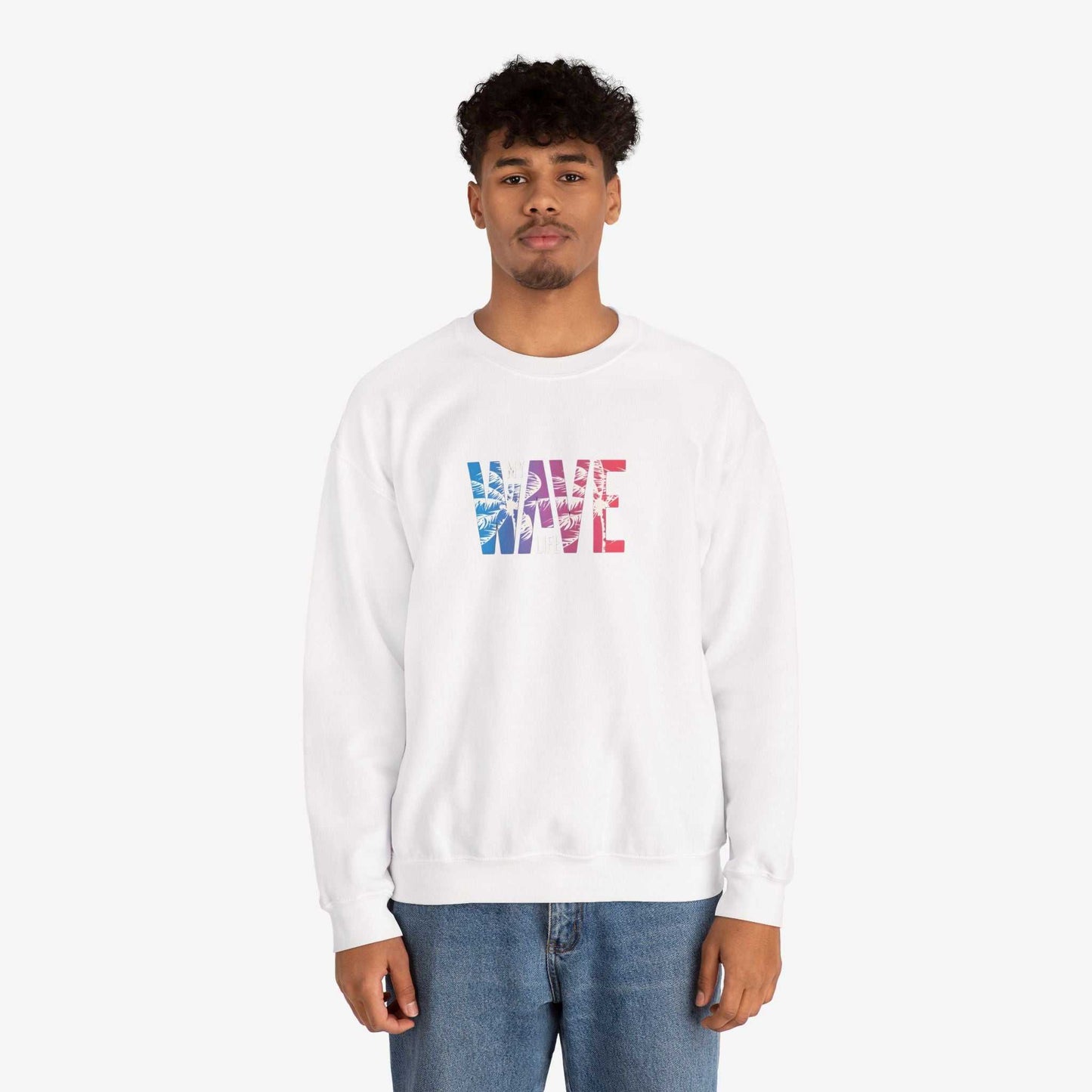 Unisex Heavy Blend™ Wave Sweatshirt - Cozy Ocean Vibe Apparel for Beach Lovers
