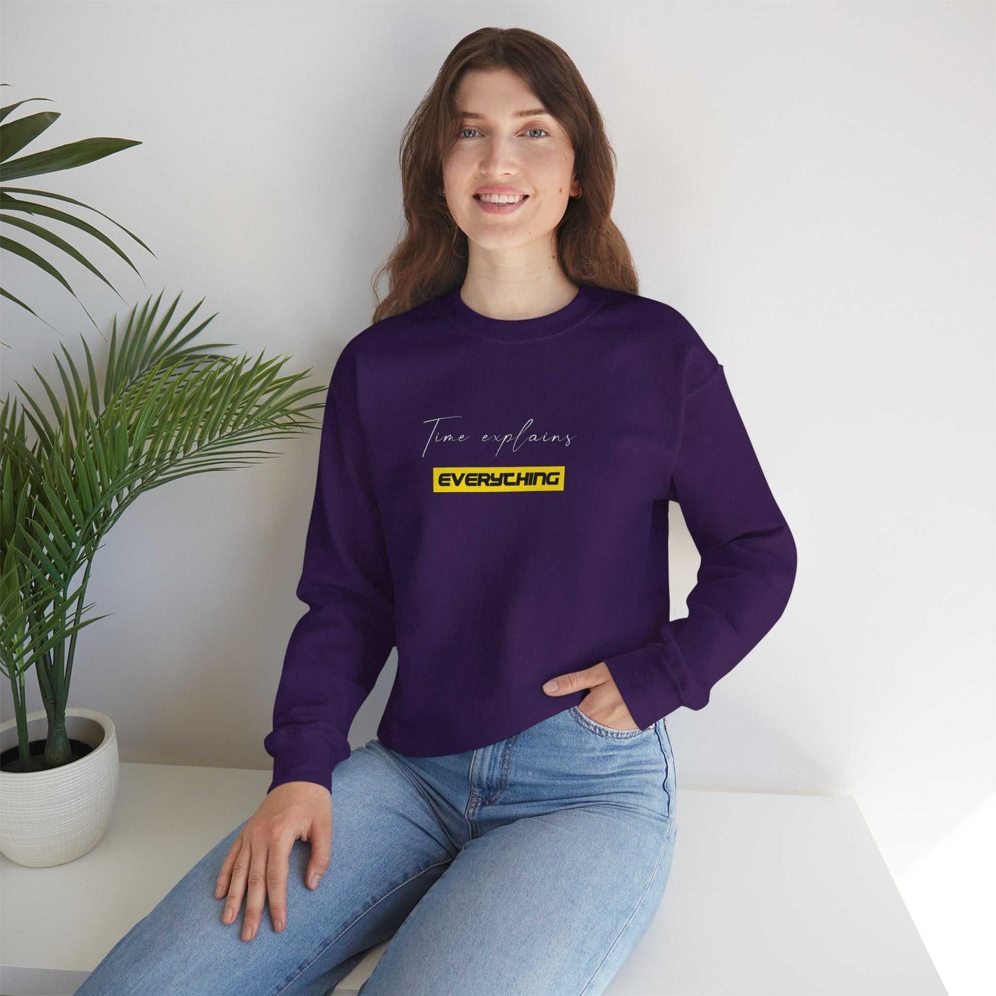 Unisex Crewneck Sweatshirt - "Time Explains Everything"