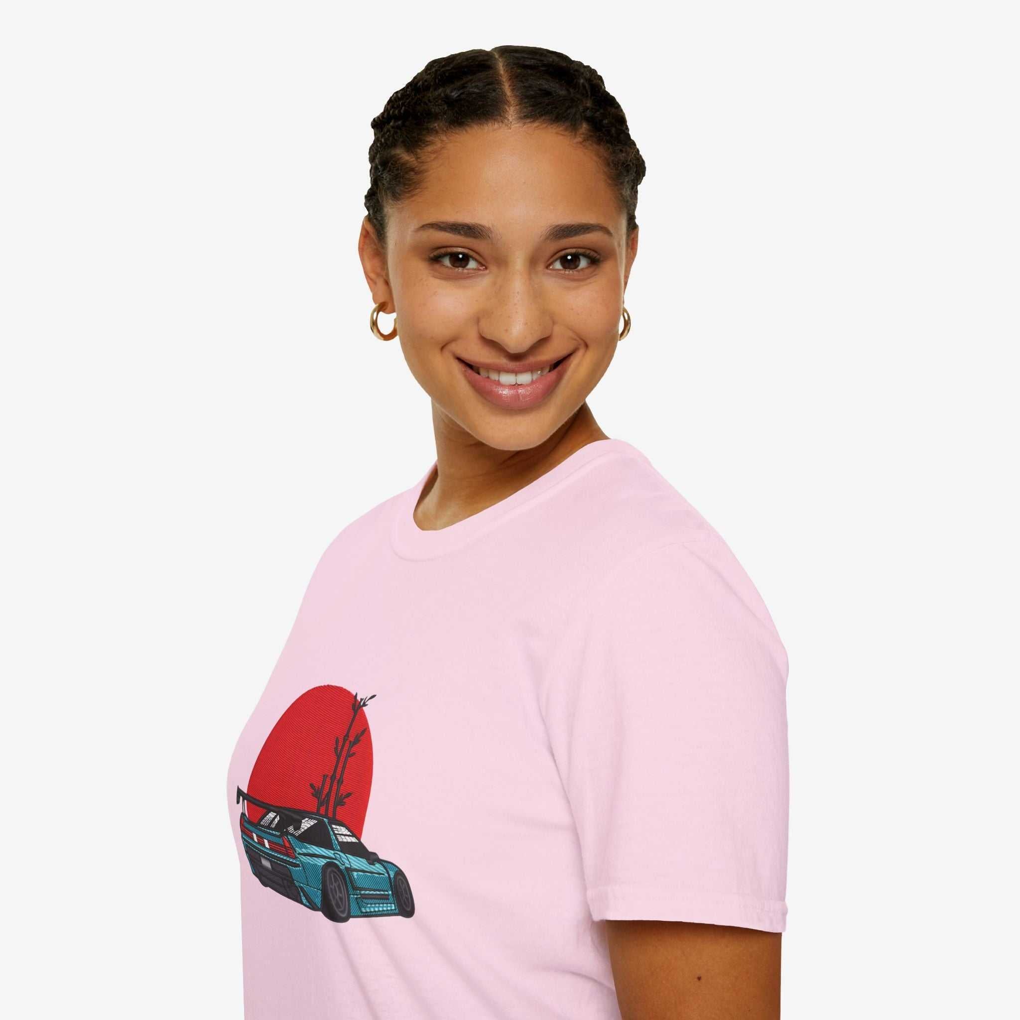 Retro Car Graphic Unisex T-Shirt - Vintage Sunset Design