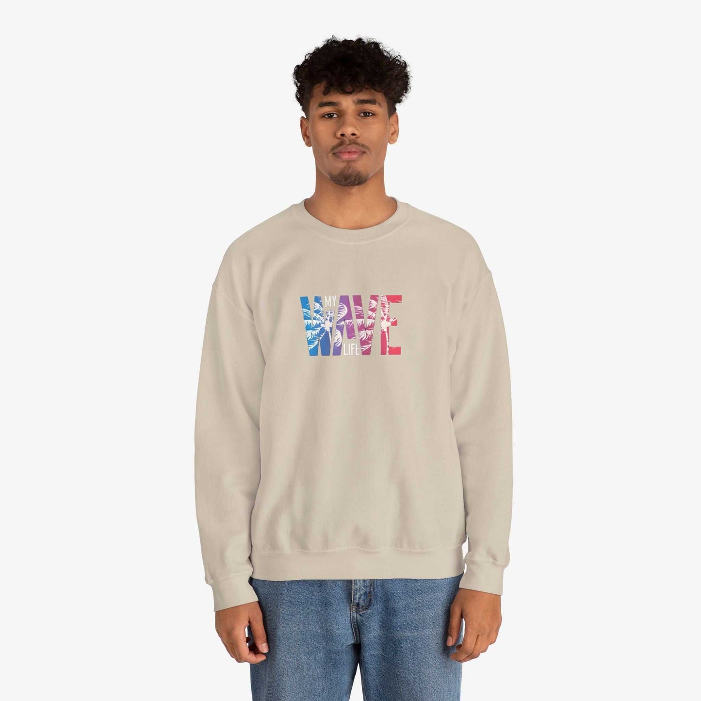Unisex Heavy Blend™ Wave Sweatshirt - Cozy Ocean Vibe Apparel for Beach Lovers