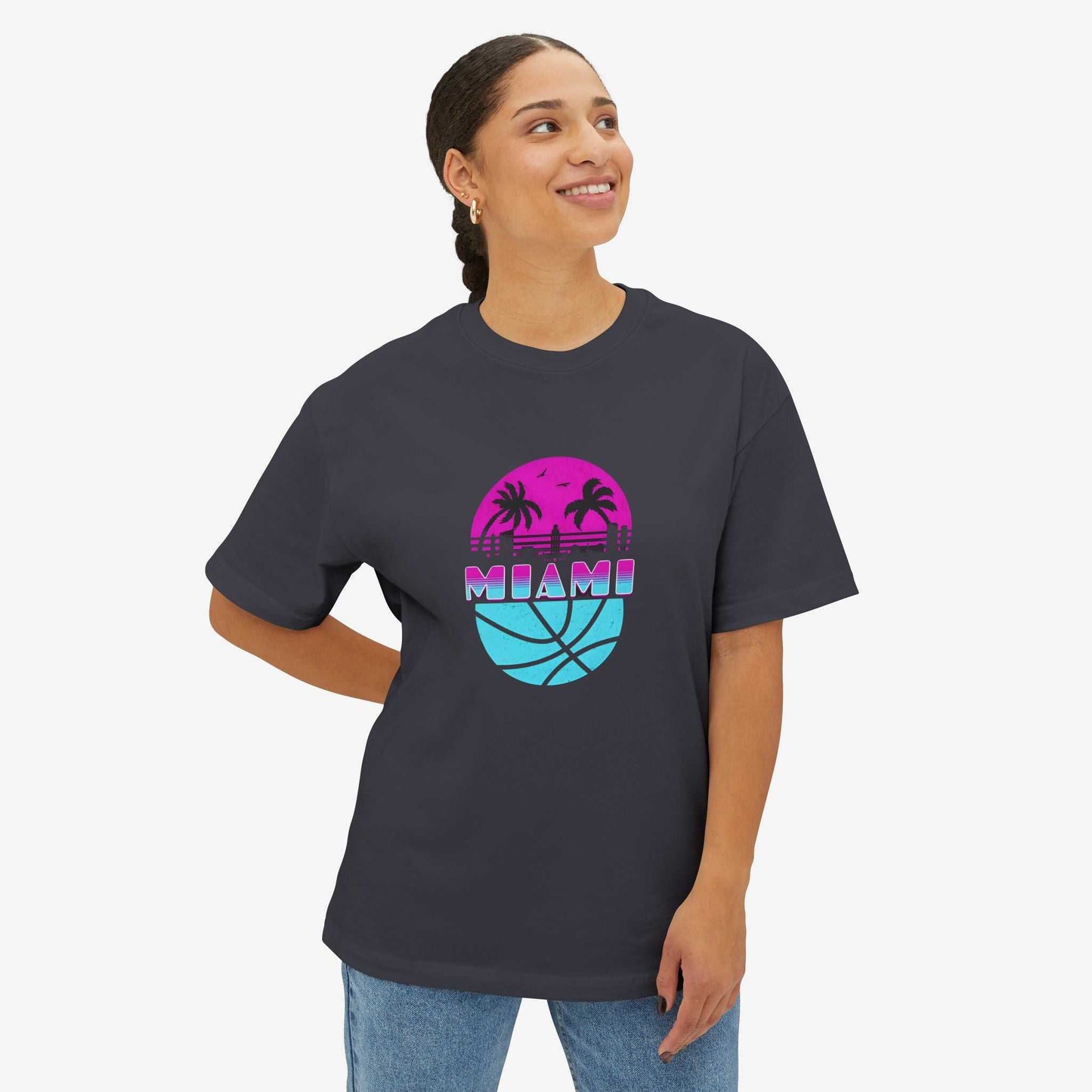 Miami Vibes Unisex Oversized Boxy Tee