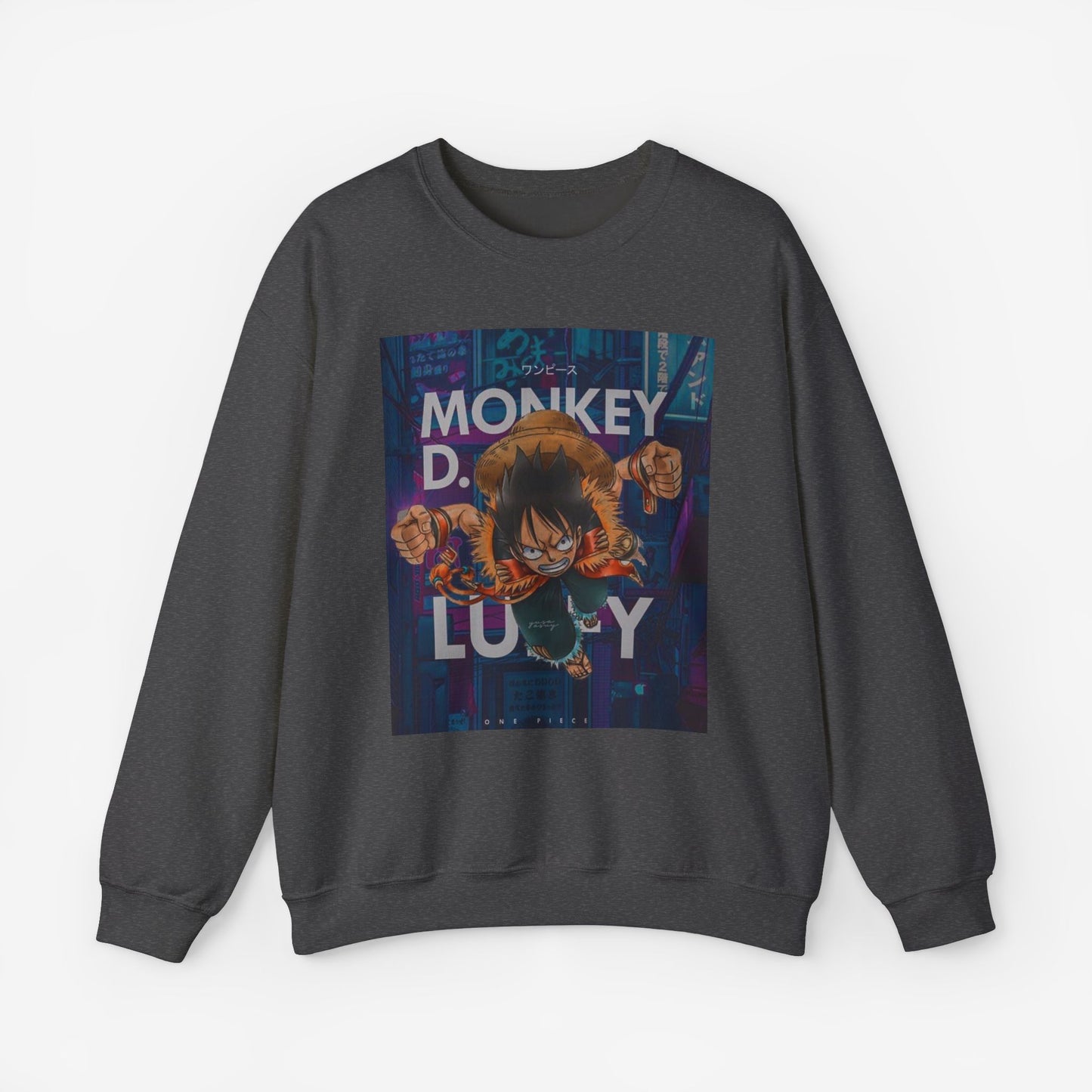 Luffy Sweatshirt S Dark Heather