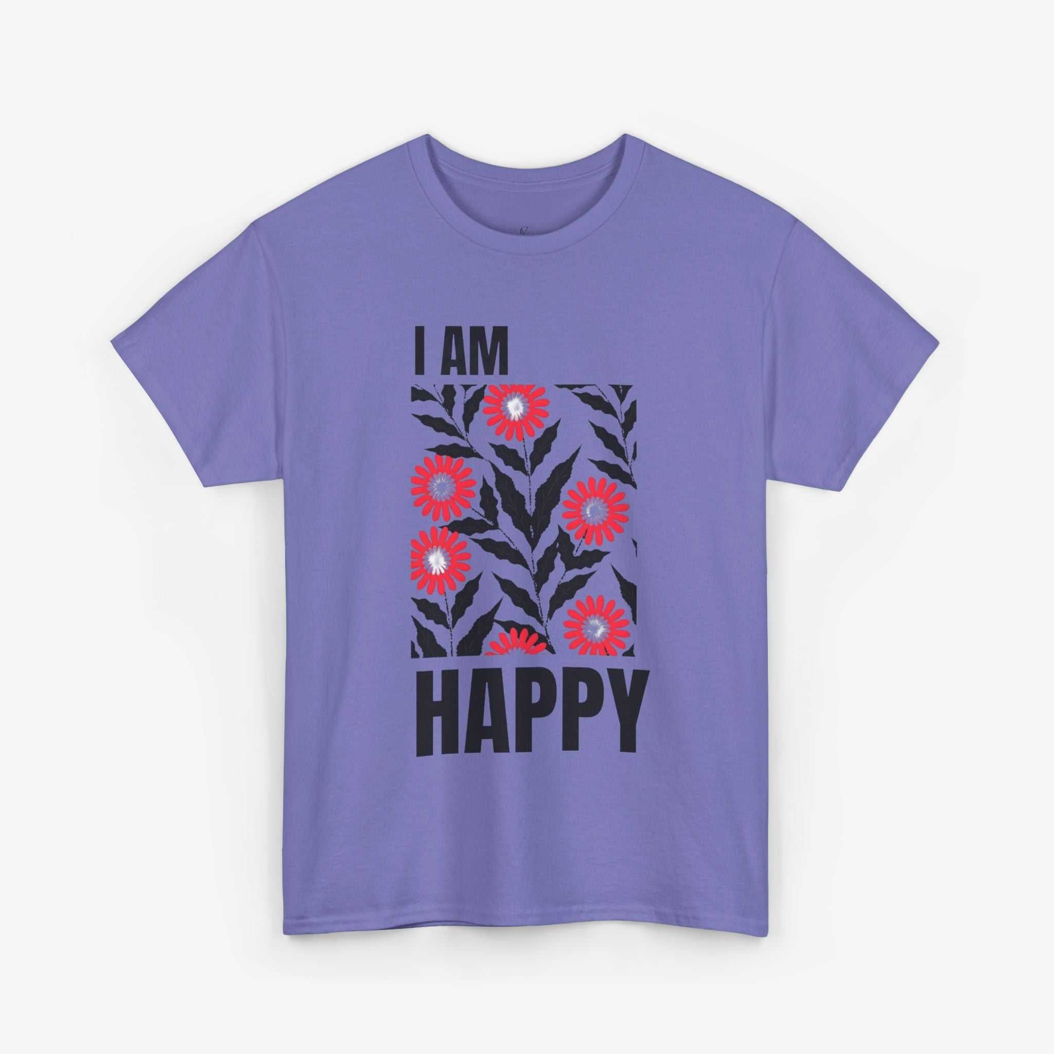 Happy Unisex Tee - I Am Happy Tshirt Design