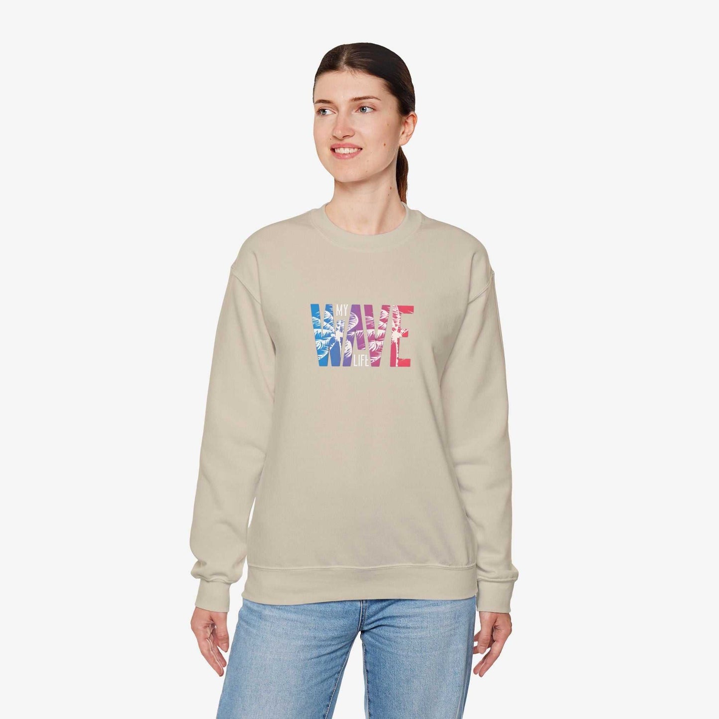 Unisex Heavy Blend™ Wave Sweatshirt - Cozy Ocean Vibe Apparel for Beach Lovers