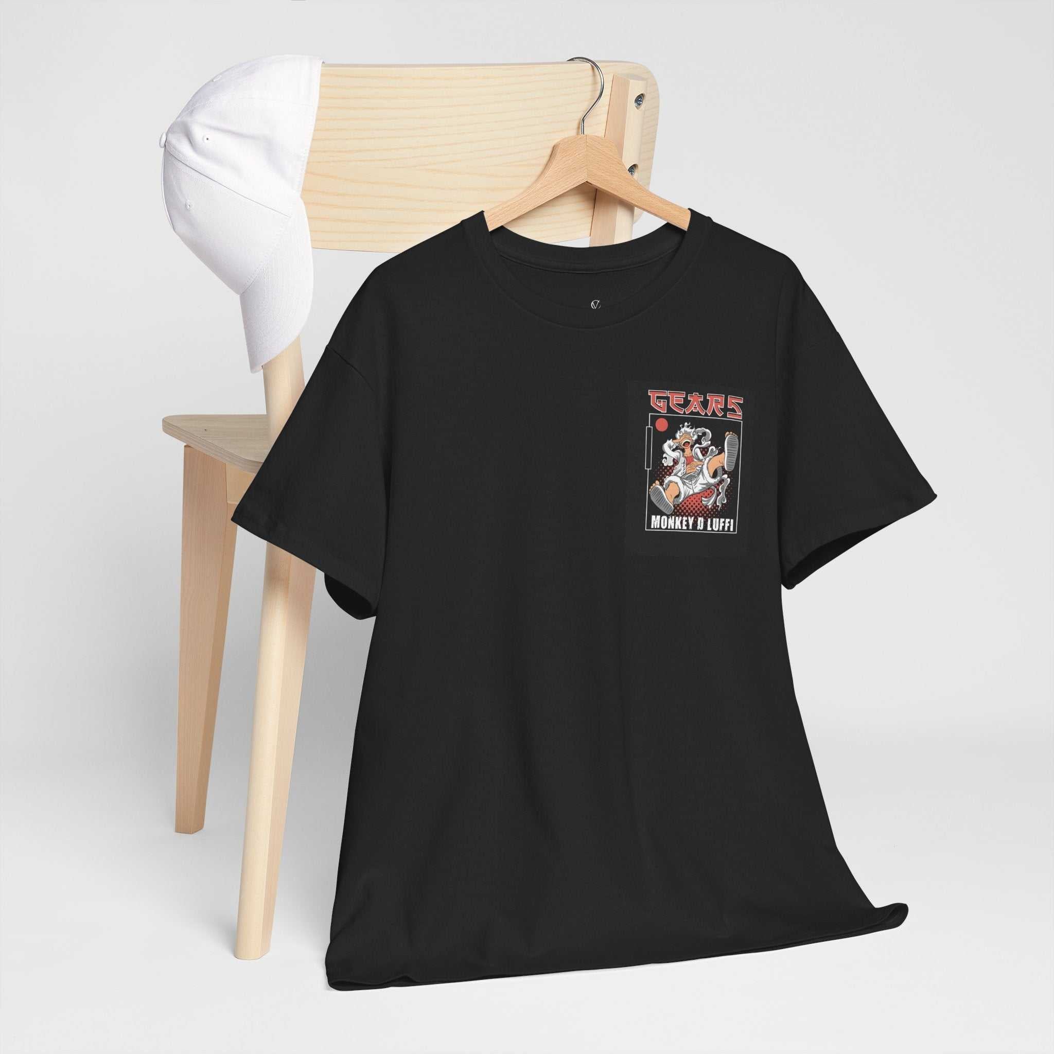 Unisex Heavy Cotton Tee - 'Gears' Monkey D Luffy Graphic Tee for Fans