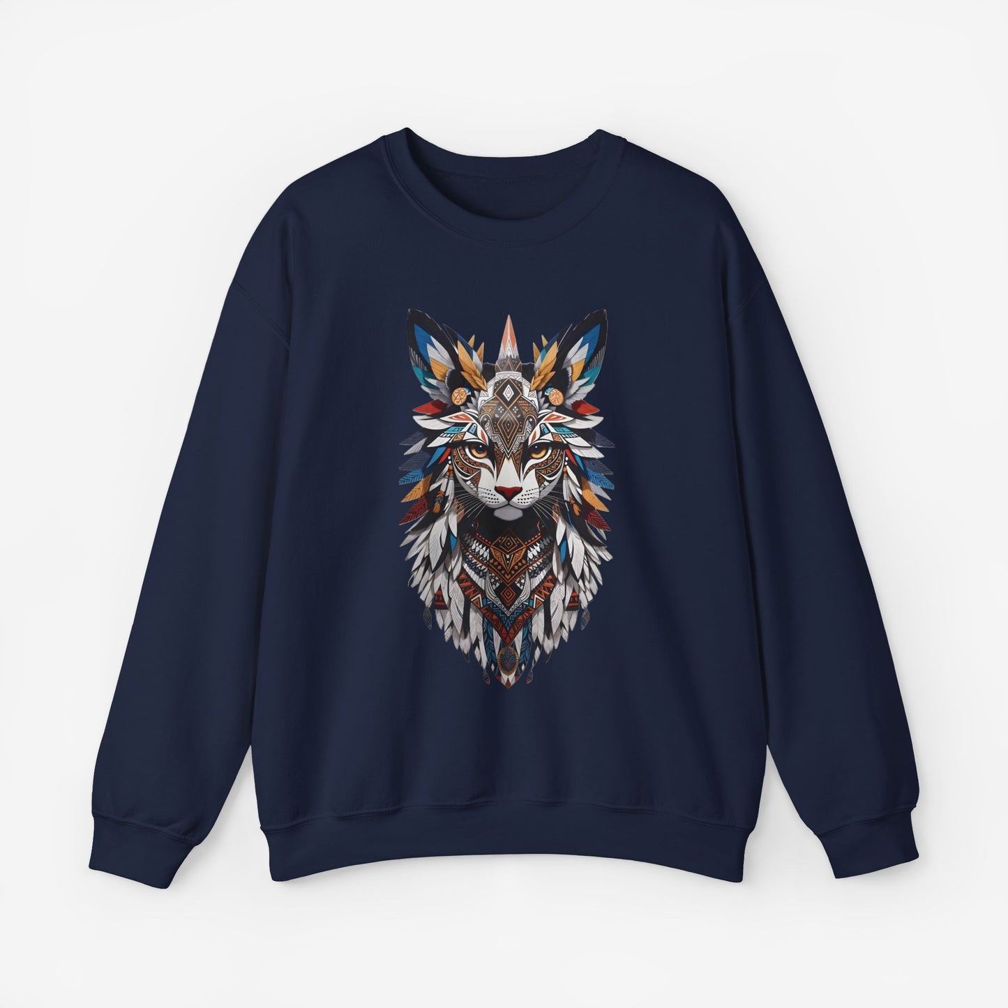 Cat Mandalas Sweatshirt Navy S