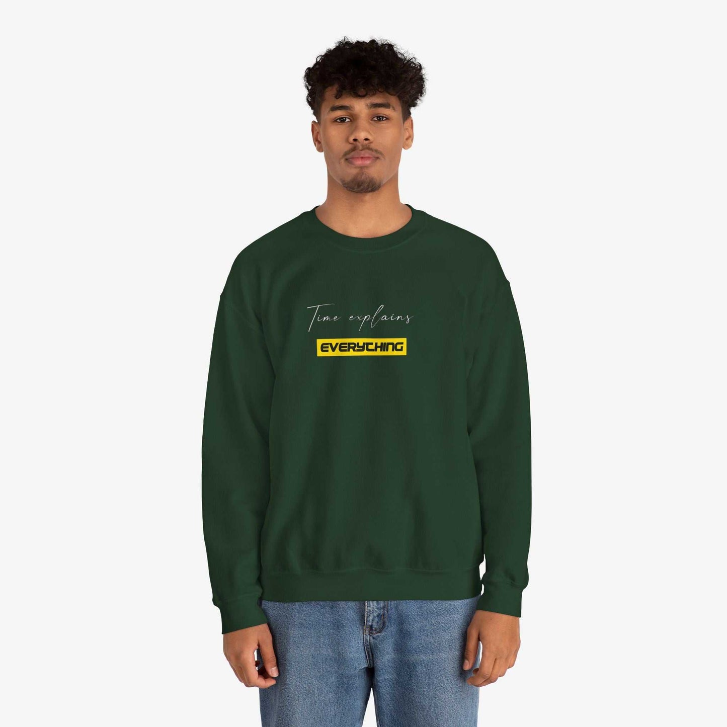 Unisex Crewneck Sweatshirt - "Time Explains Everything"