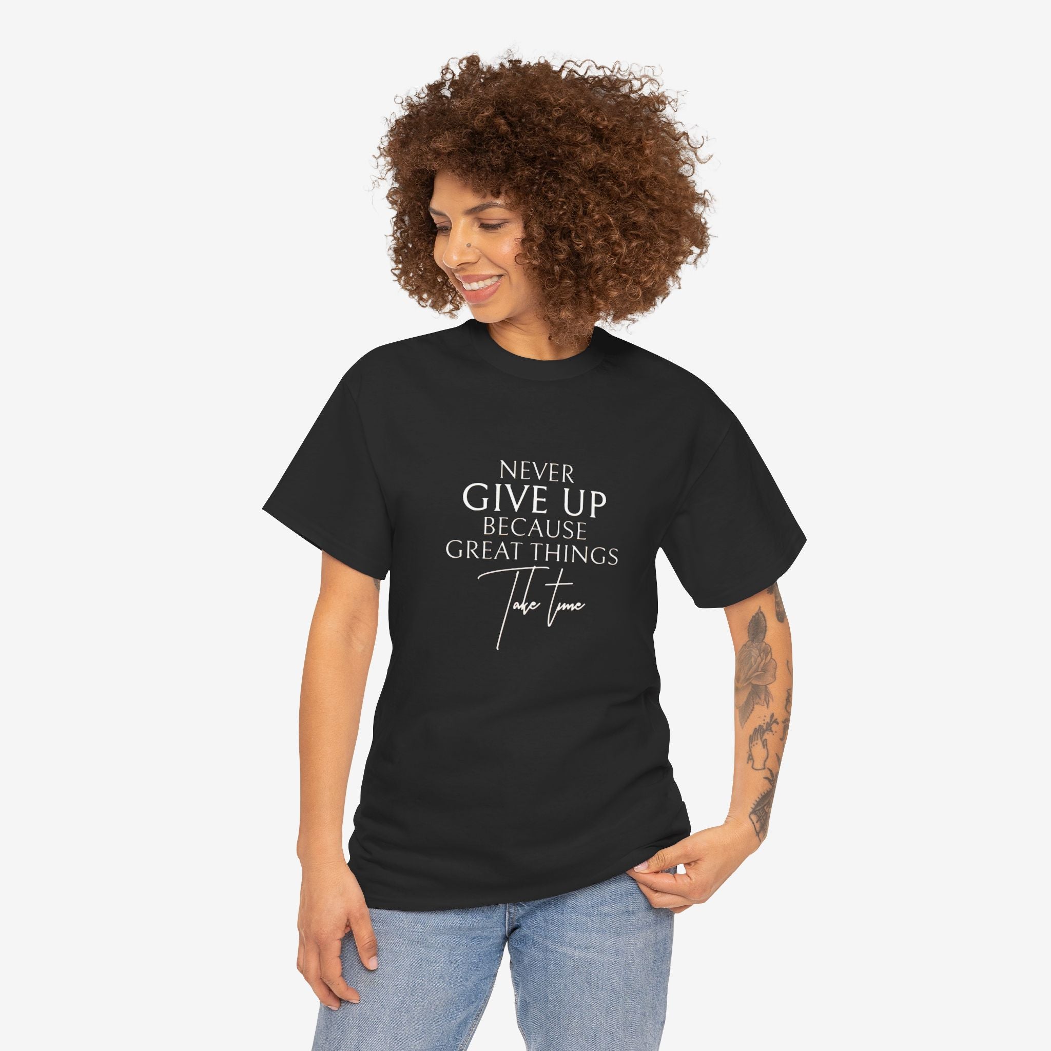 Never Give Up Inspirational T-Shirt