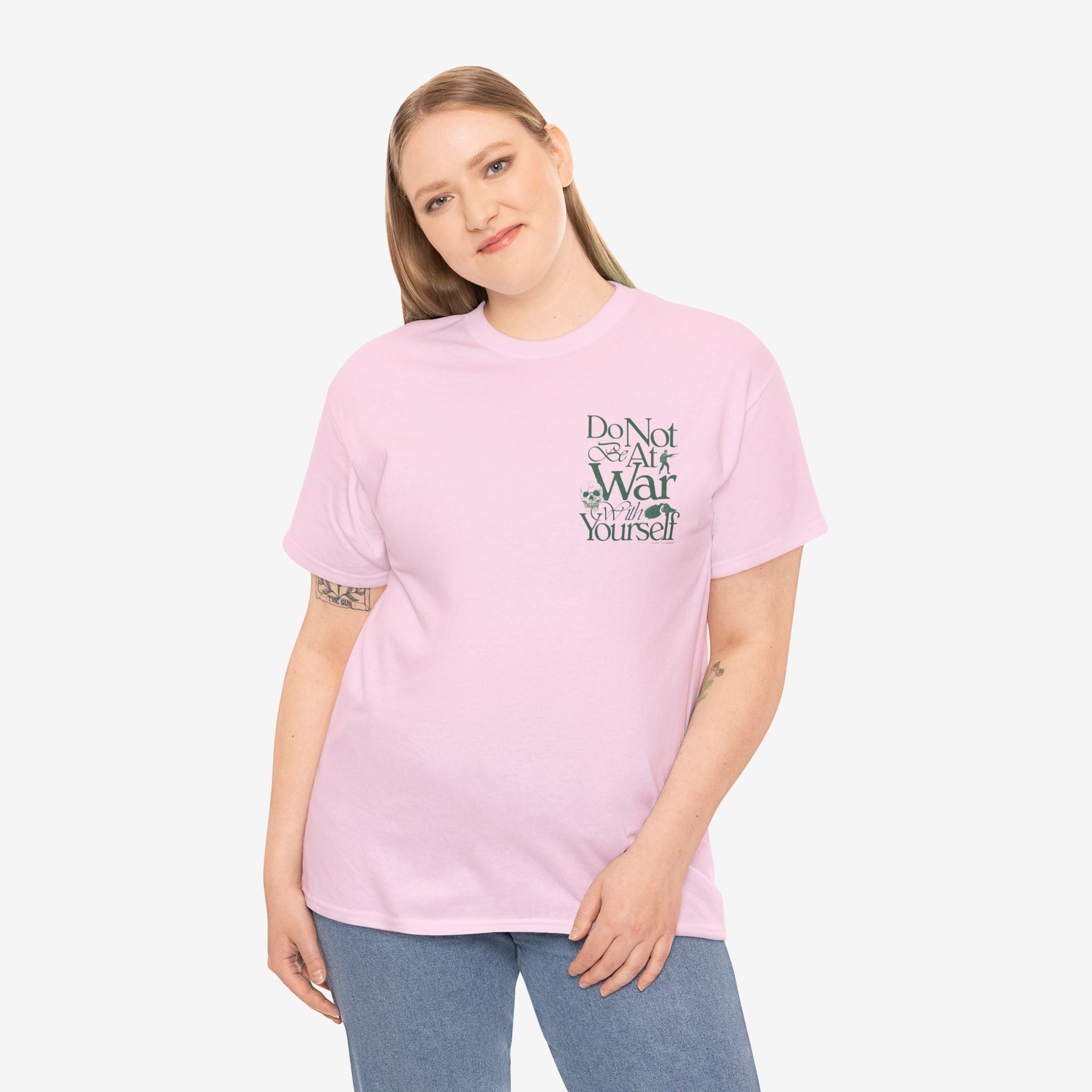 Unisex Heavy Cotton Tee - 'Do Not War With Yourself' Graphic Shirt