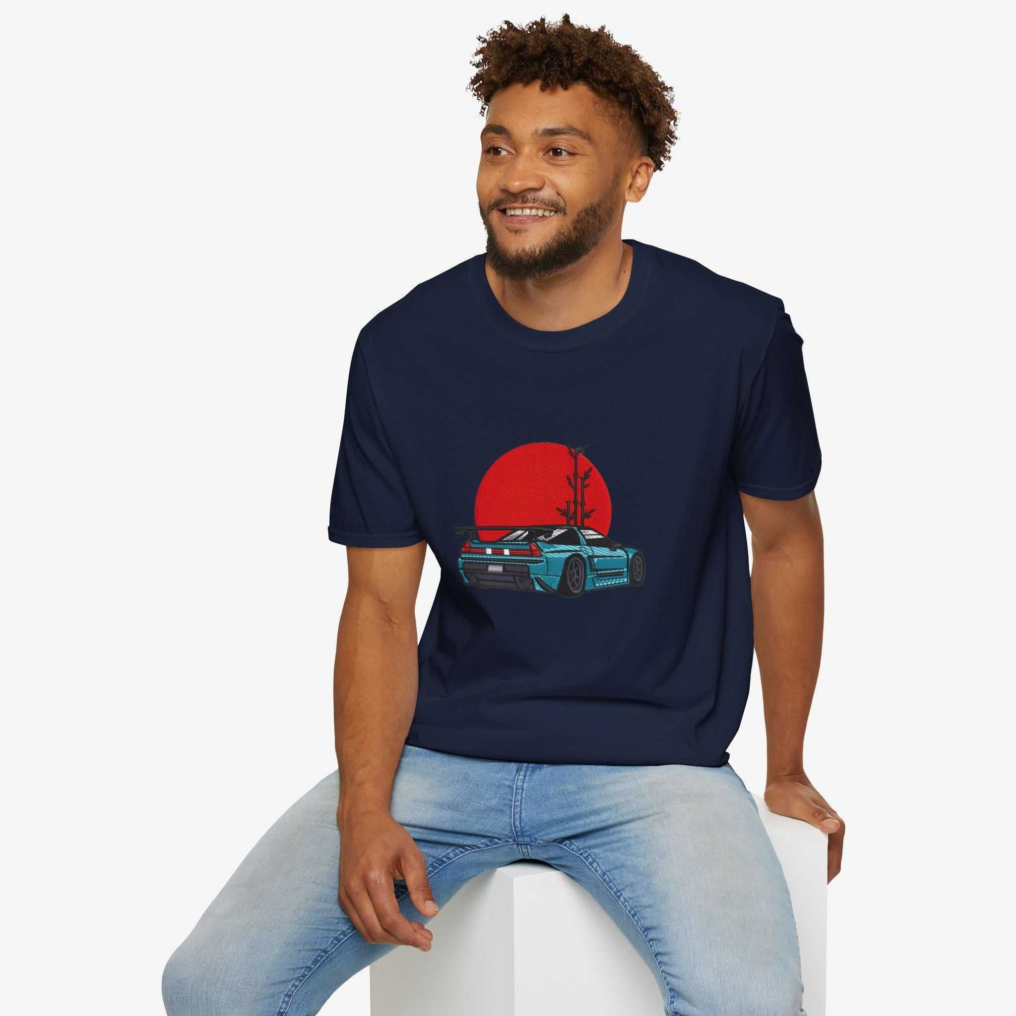 Retro Car Graphic Unisex T-Shirt - Vintage Sunset Design