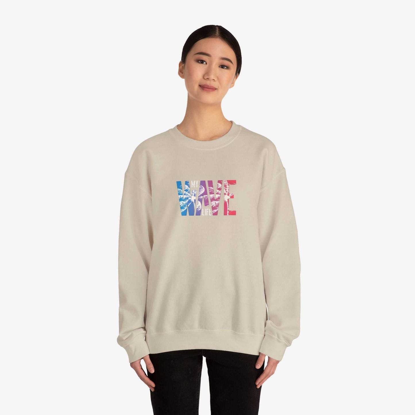 Unisex Heavy Blend™ Wave Sweatshirt - Cozy Ocean Vibe Apparel for Beach Lovers