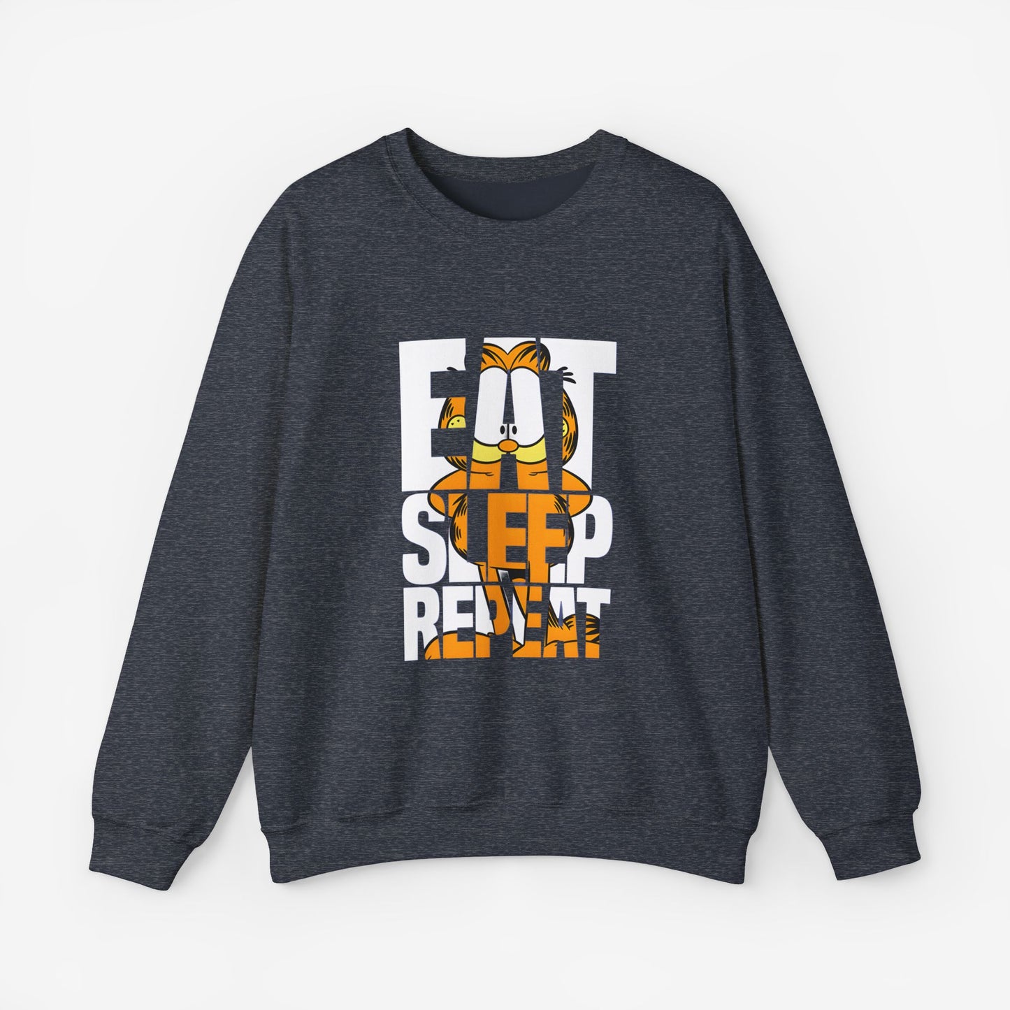 EAT SLEEP REPEAT Sweatshirt Heather Sport Dark Navy S