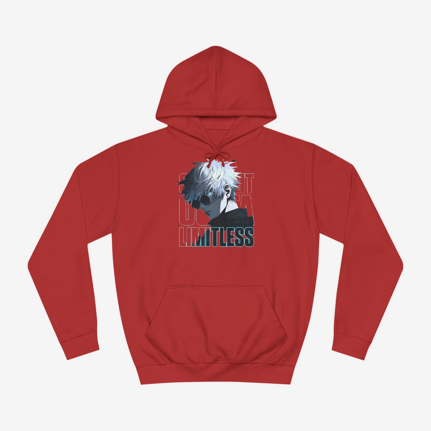 Anime Graphic Hoodie Fire Red XS