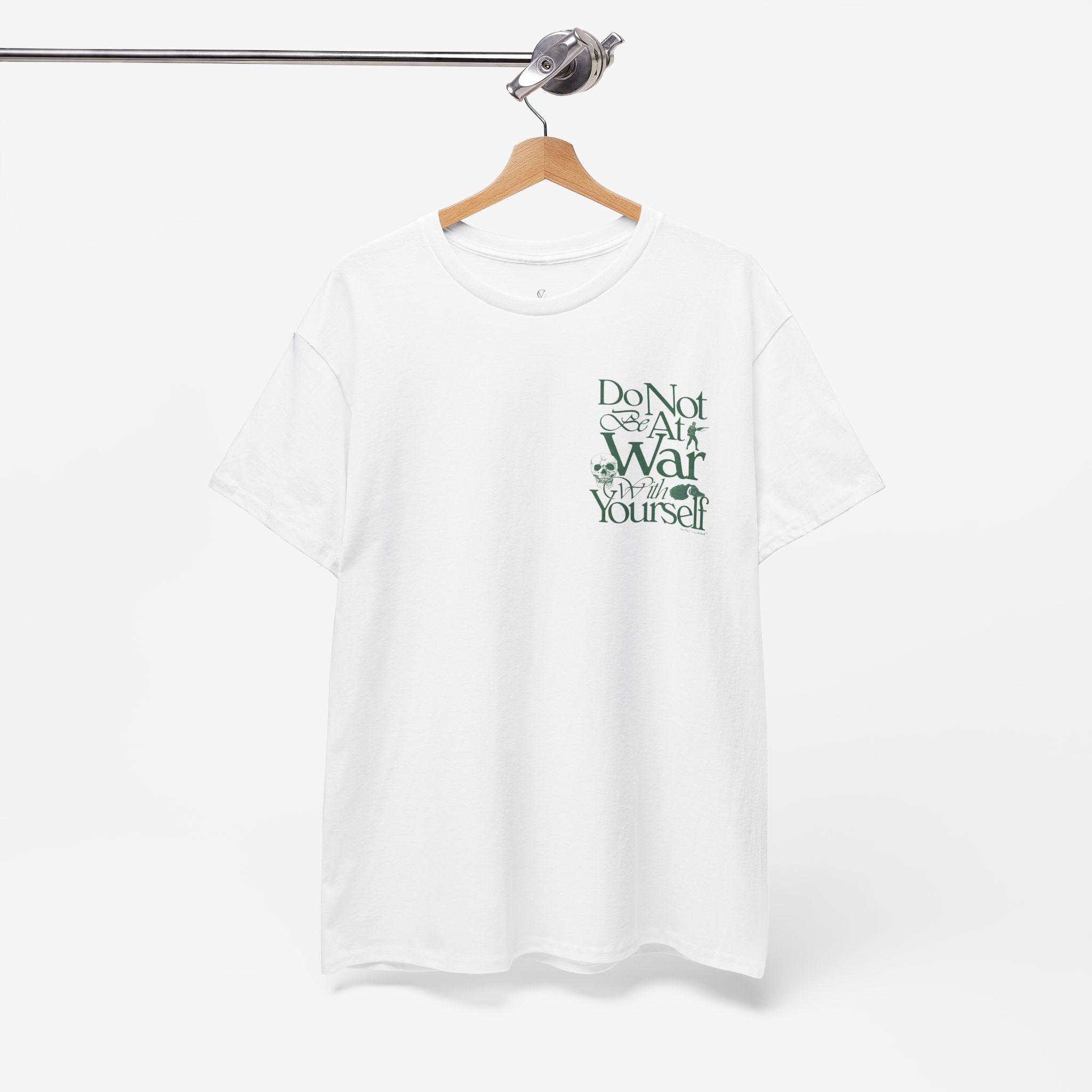 Unisex Heavy Cotton Tee - 'Do Not War With Yourself' Graphic Shirt