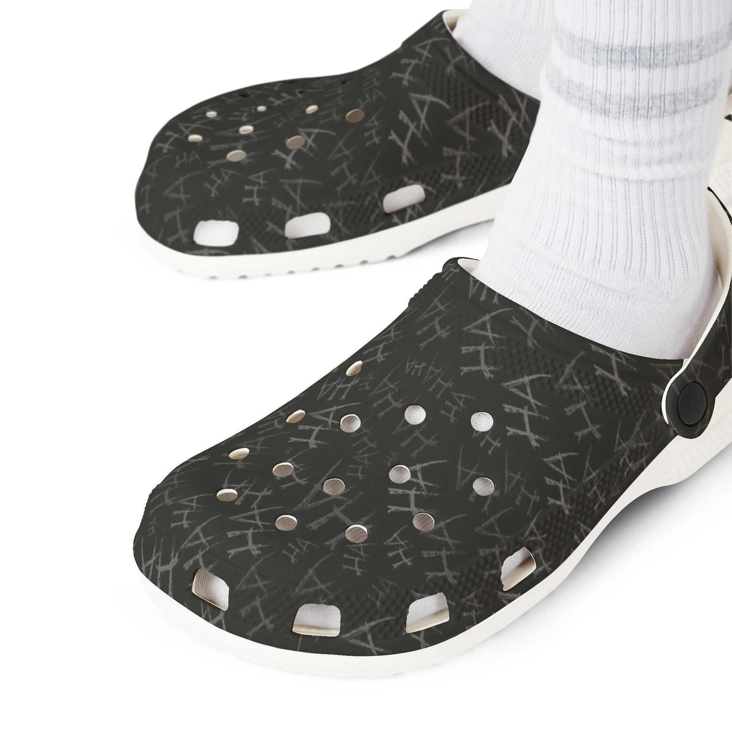 Ha Ha Print Design Clogs