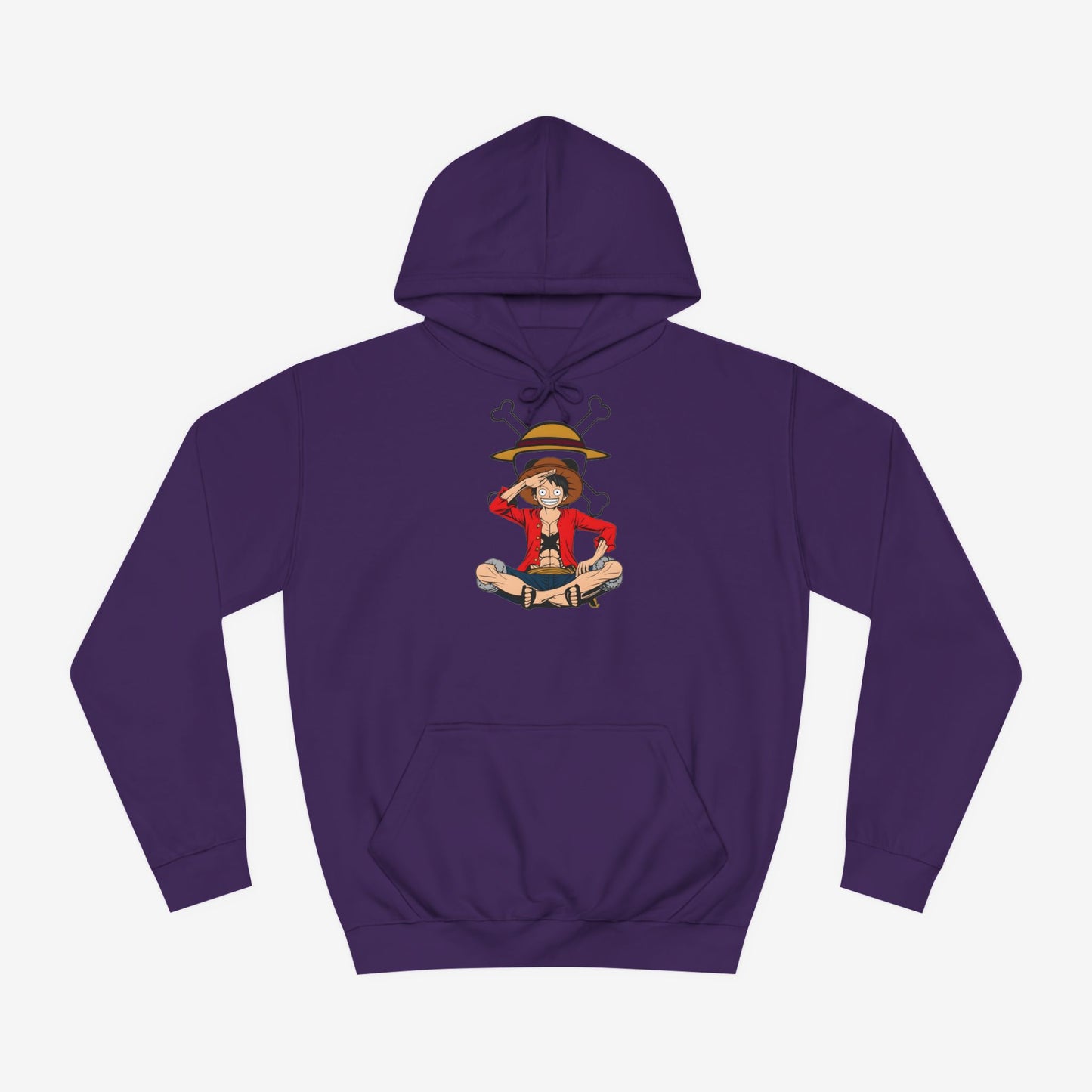 Luffy Custom Hoodie Purple XS