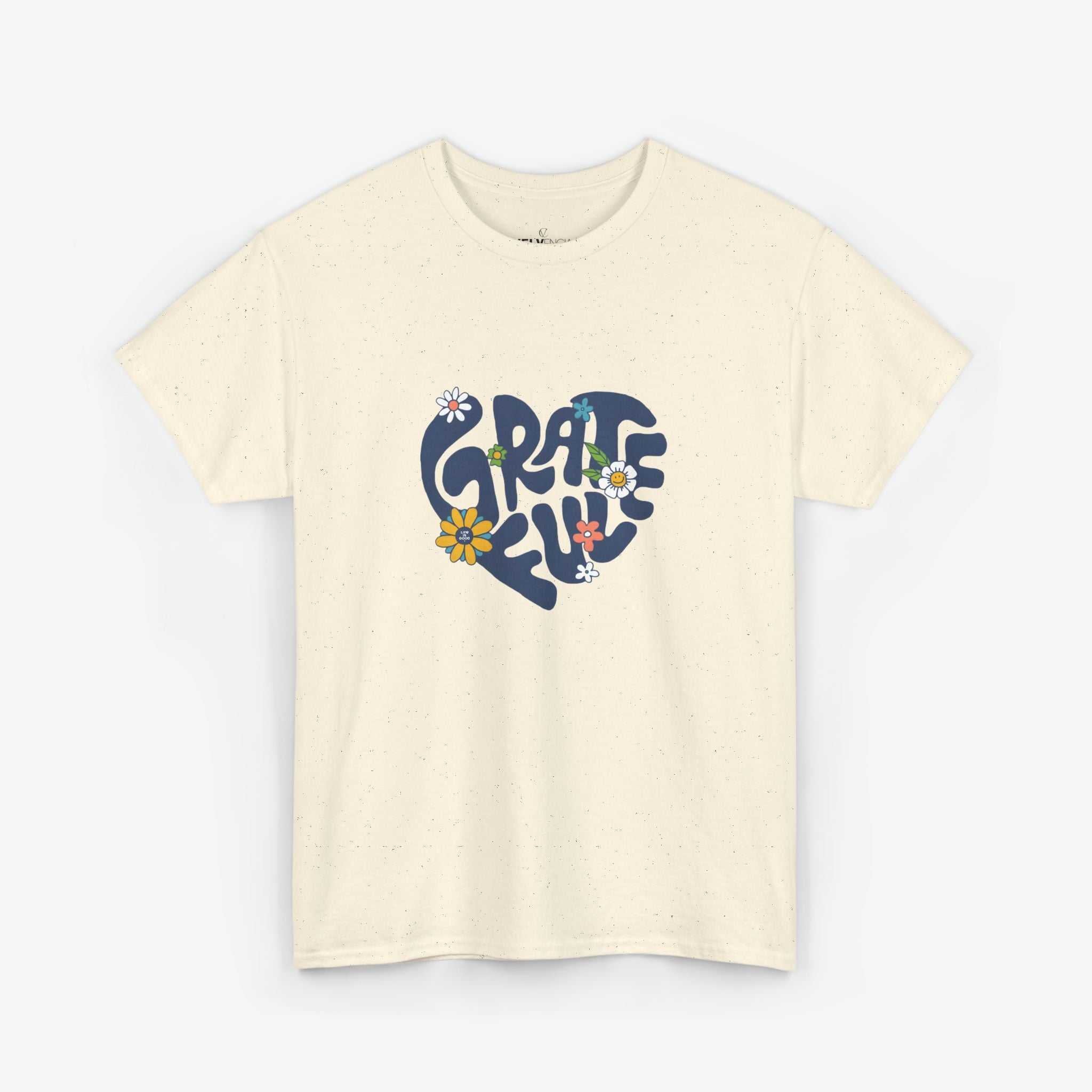 Grateful Heart Unisex Heavy Cotton Tee - Feel Good Apparel for Positivity Lovers