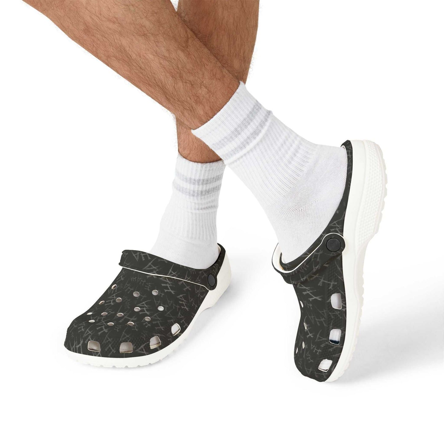 Ha Ha Print Design Clogs