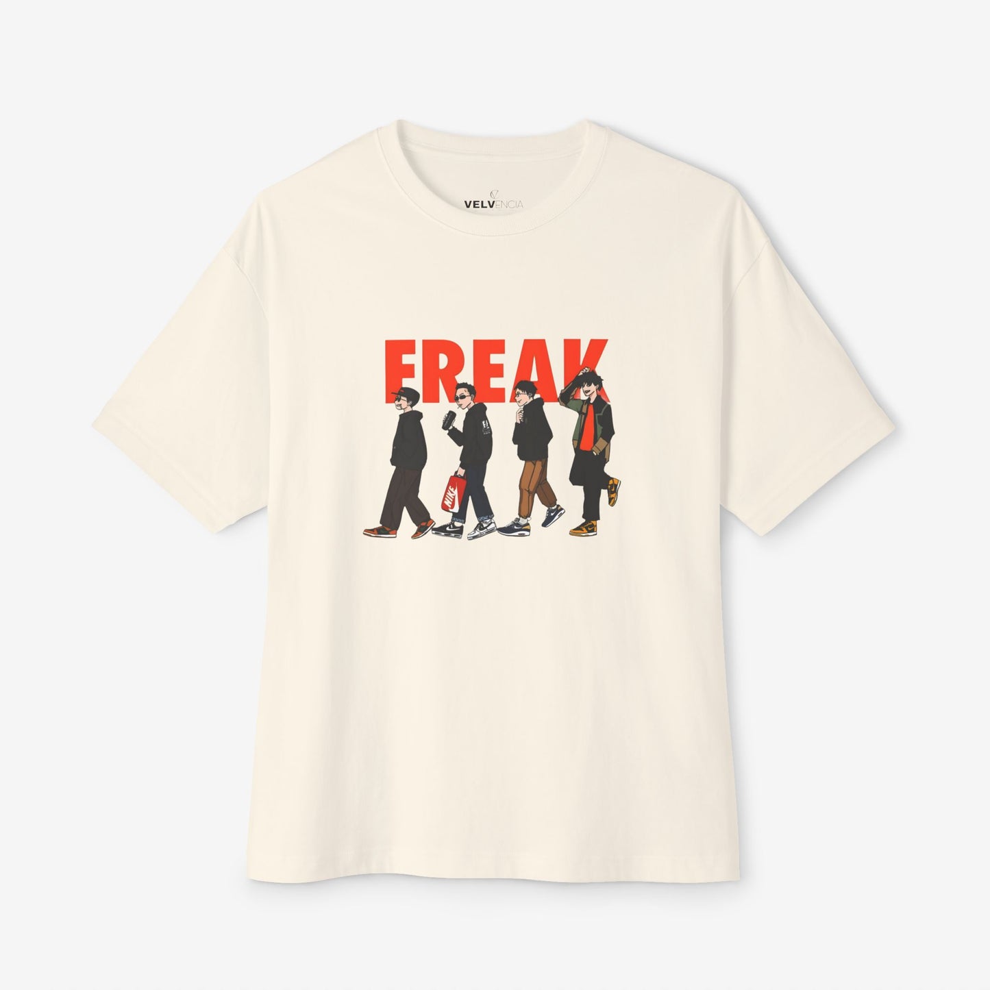 Freak Graphic Unisex Oversized Boxy Tee - Trendy Streetwear Style