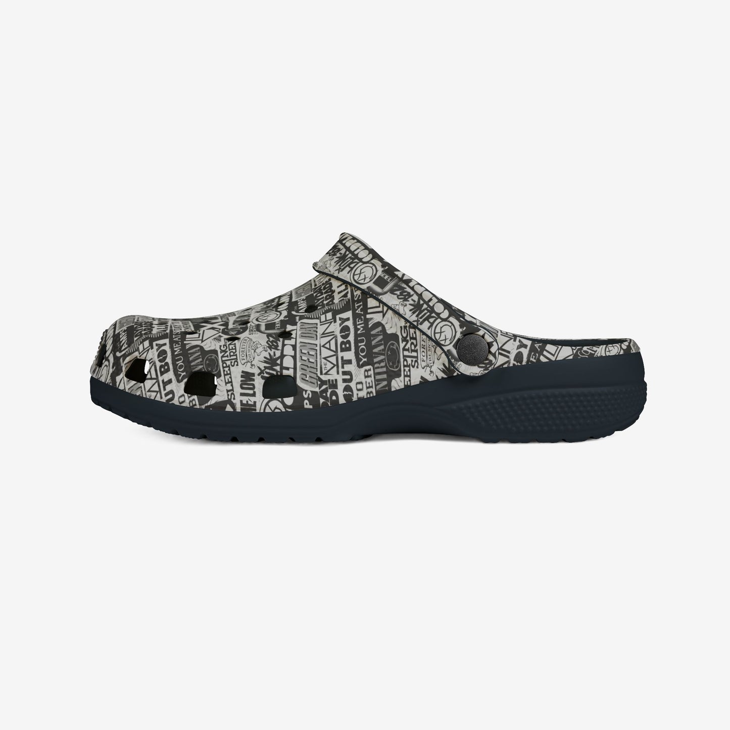 Trendy Clogs with Graffiti Design