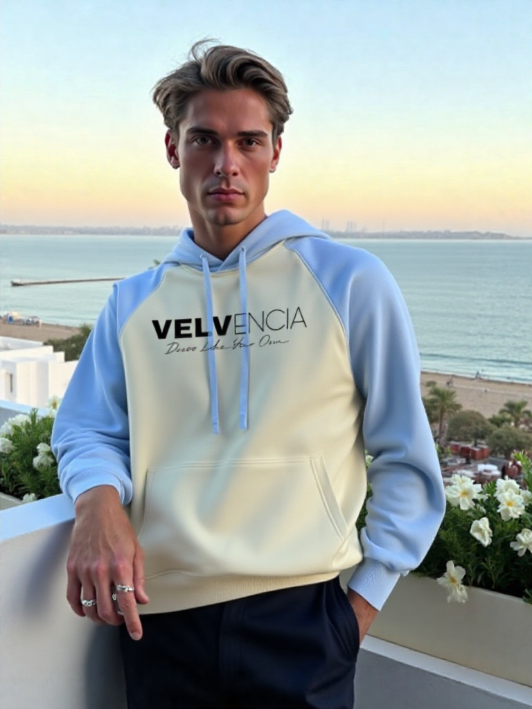 Color-Block Raglan Sleeve Hoodie