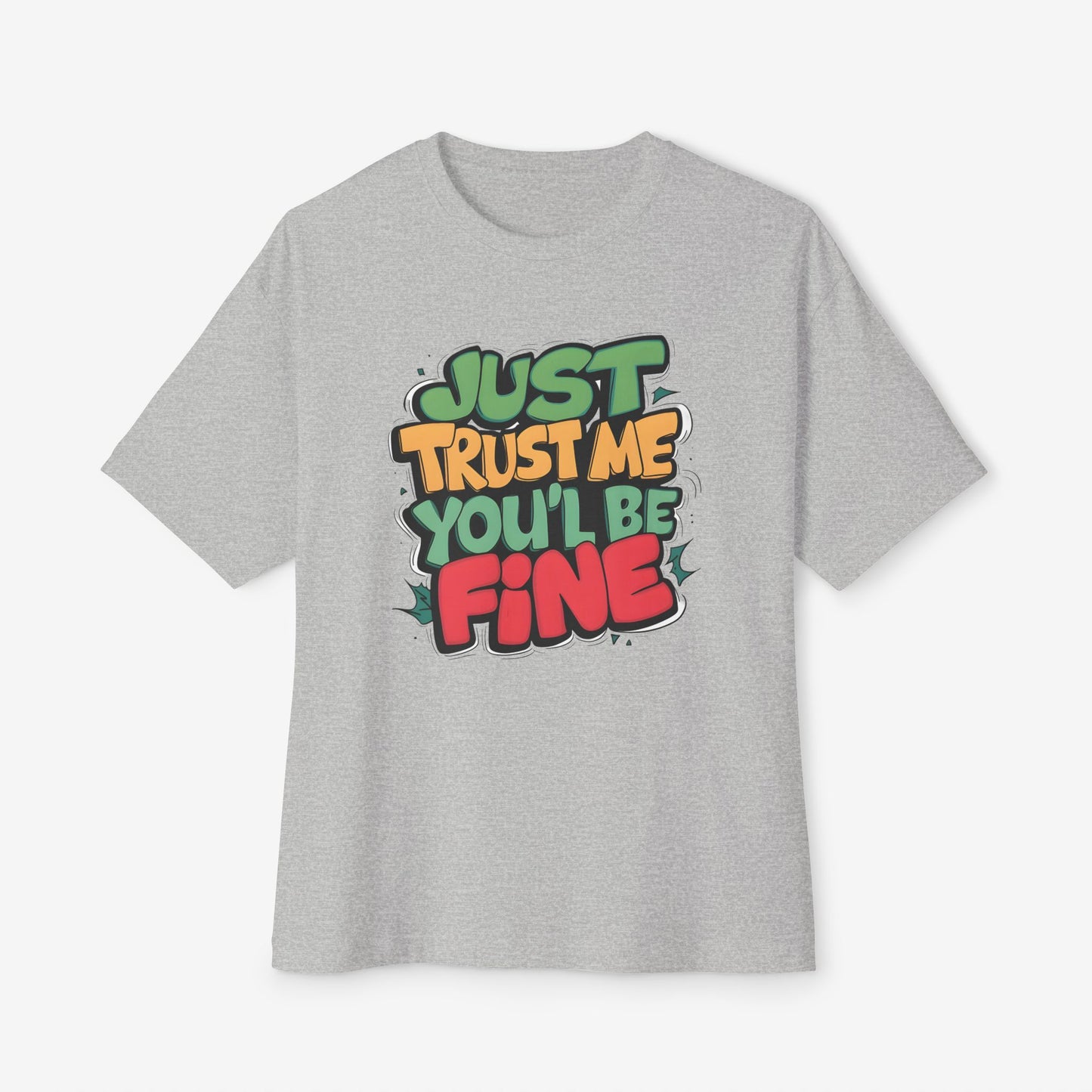 Trust me Oversized Tshirt Athletic Heather XS