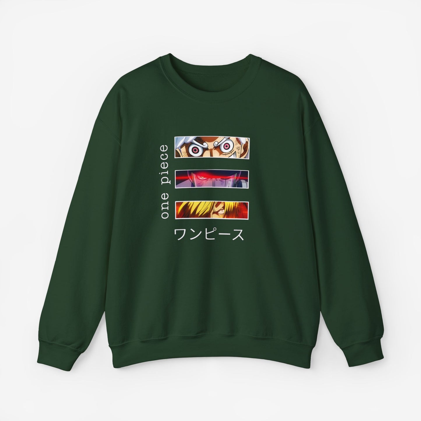 Unisex Anime Sweatshirt S Forest Green