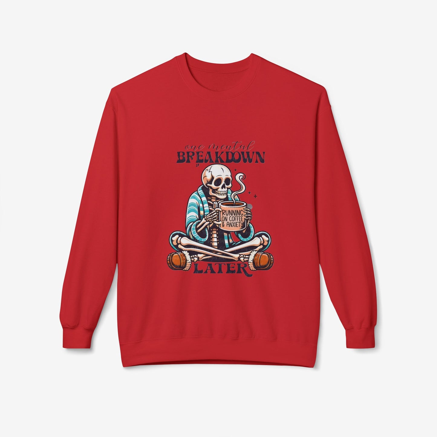 Crewneck Sweatshirt Breakdown graphic Red S