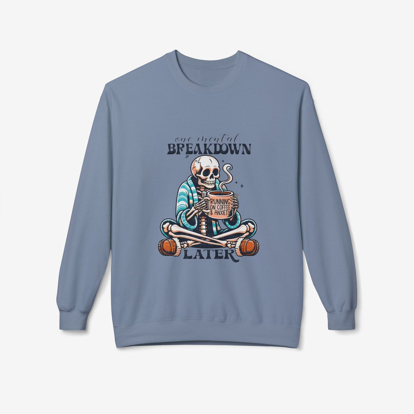 Crewneck Sweatshirt Breakdown graphic Stone Blue S