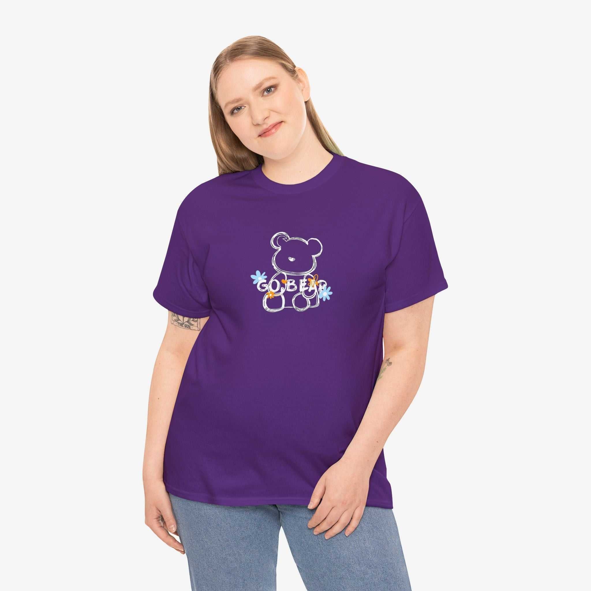 Cute Teddy Bear Graphic Unisex Heavy Cotton Tee
